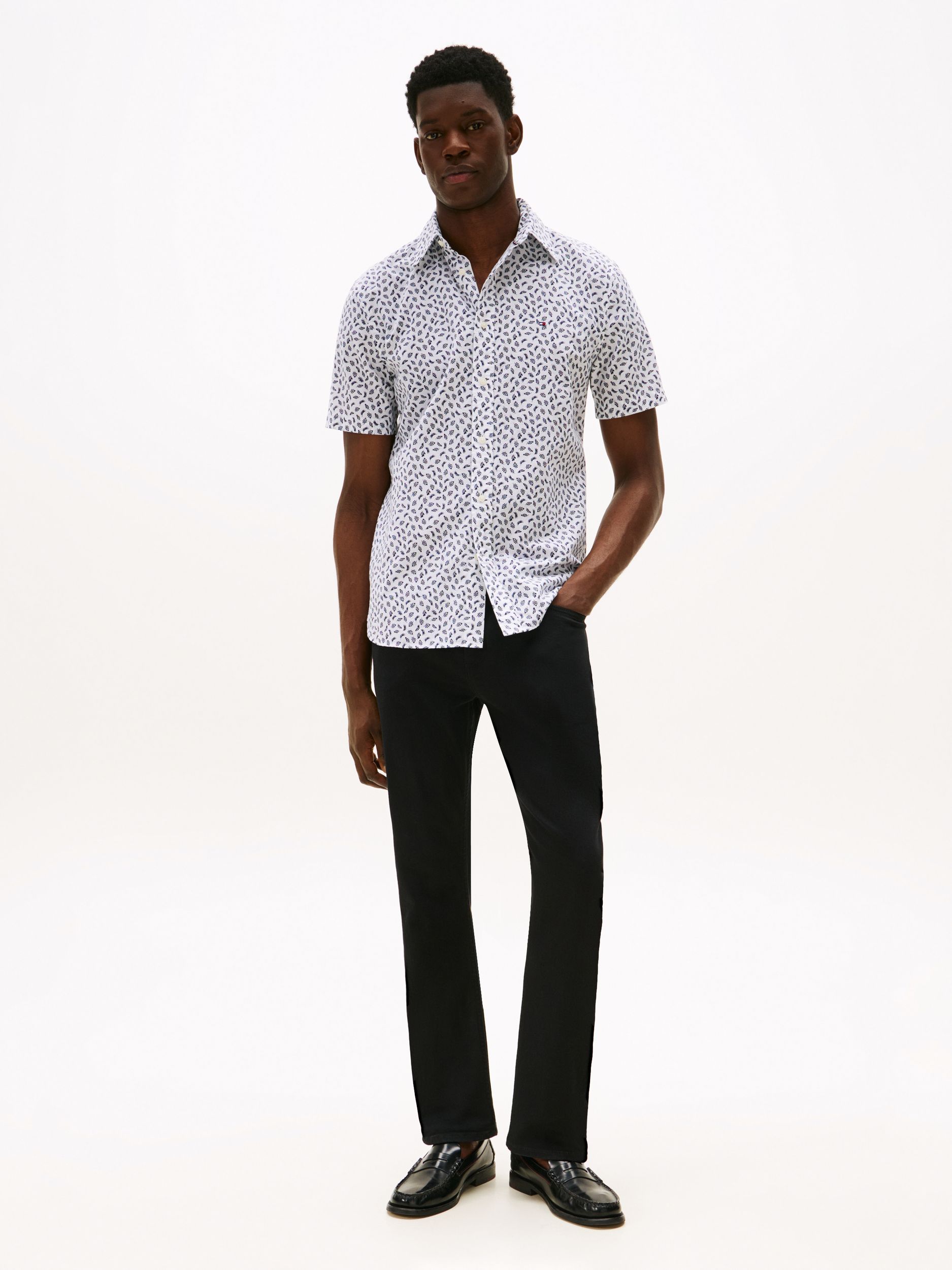  |  LINEN BLEND AOP SS RF SHIRT, WHITE | XXL | optic white / carbon navy