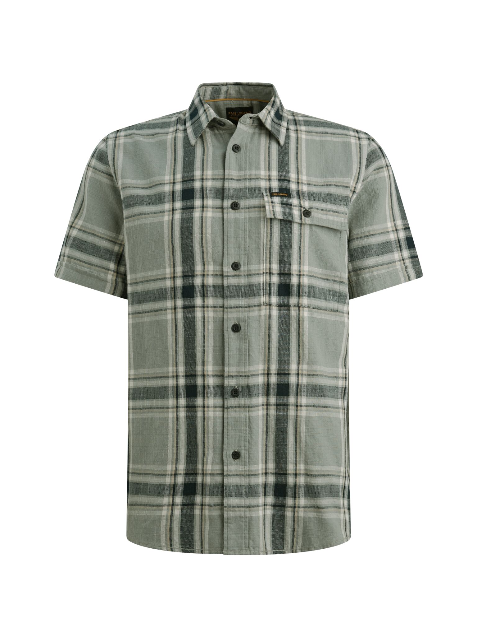 Short Sleeve Shirt Yarn Dyed Check, Iceberg Green #1