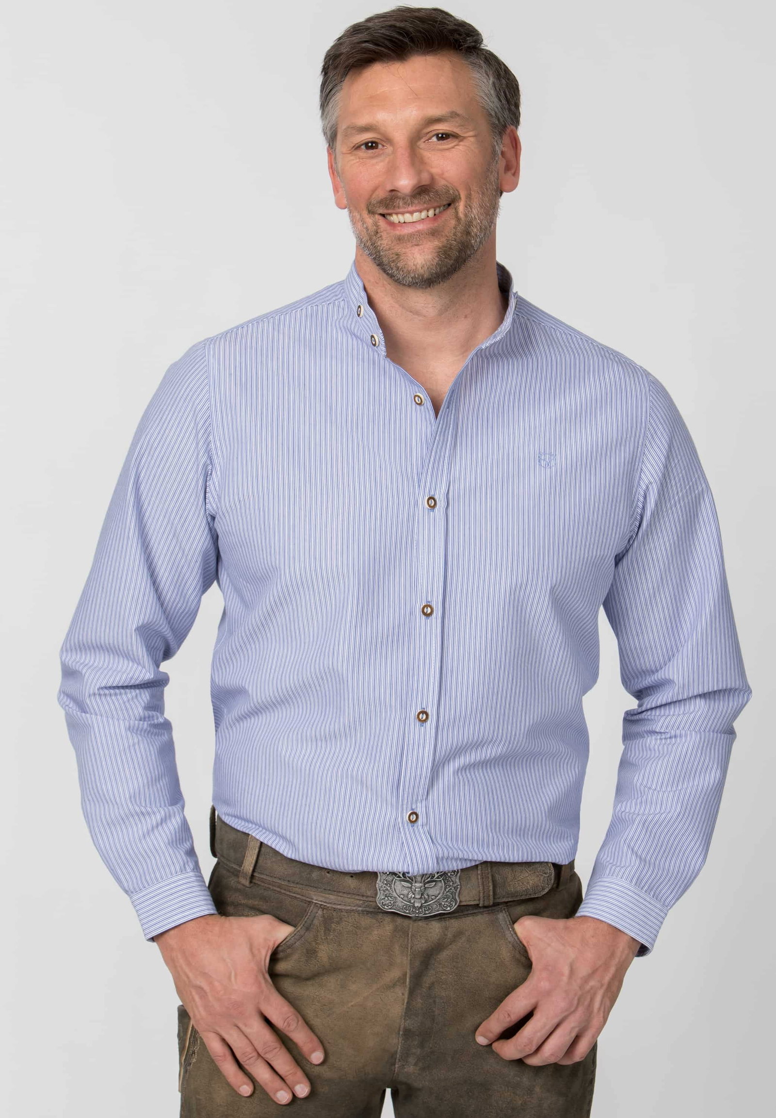 Stockerpoint Trachtenhemd Frederik blau #1