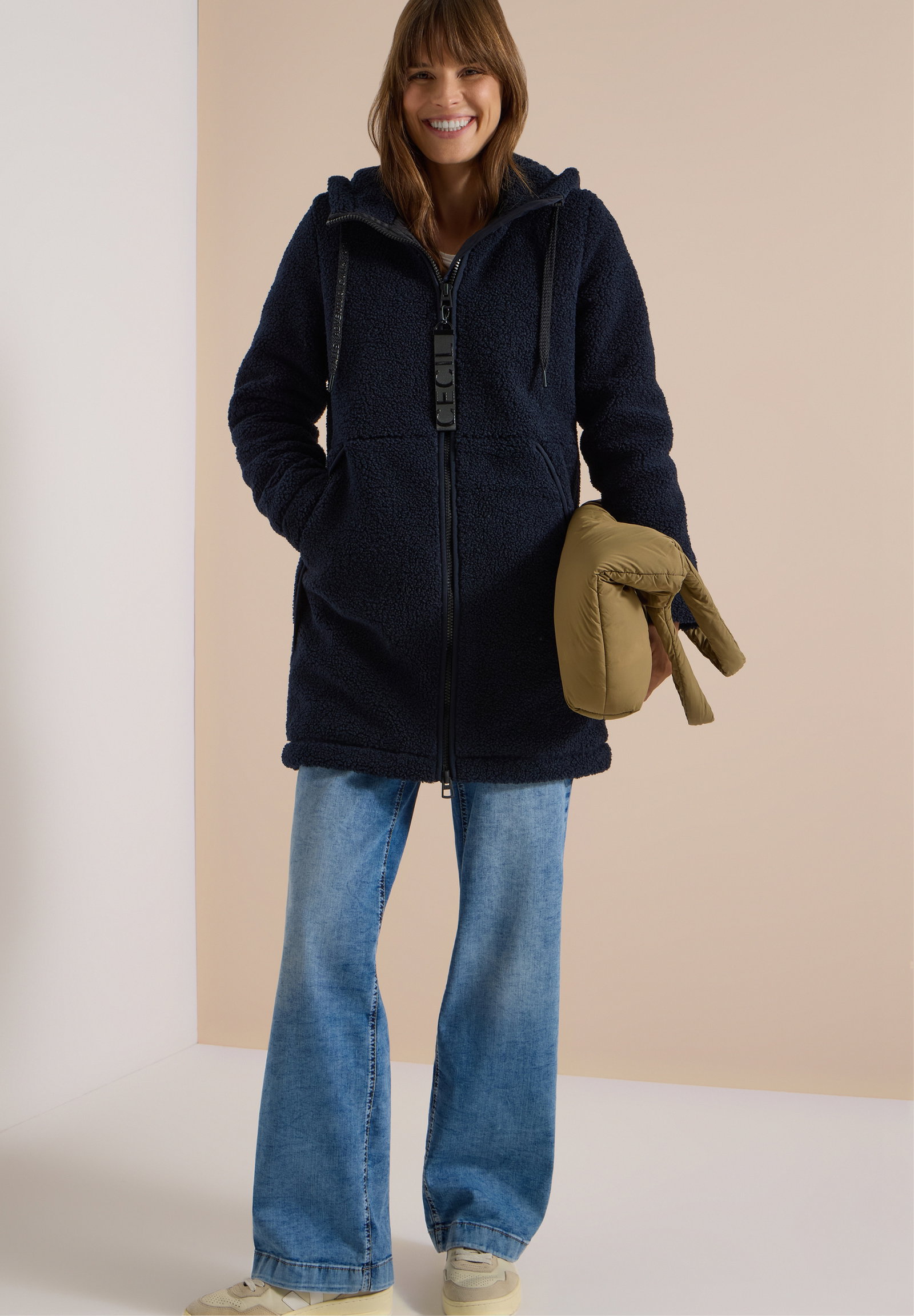 TOS Teddy Matmix Coat, dark navy blue #5