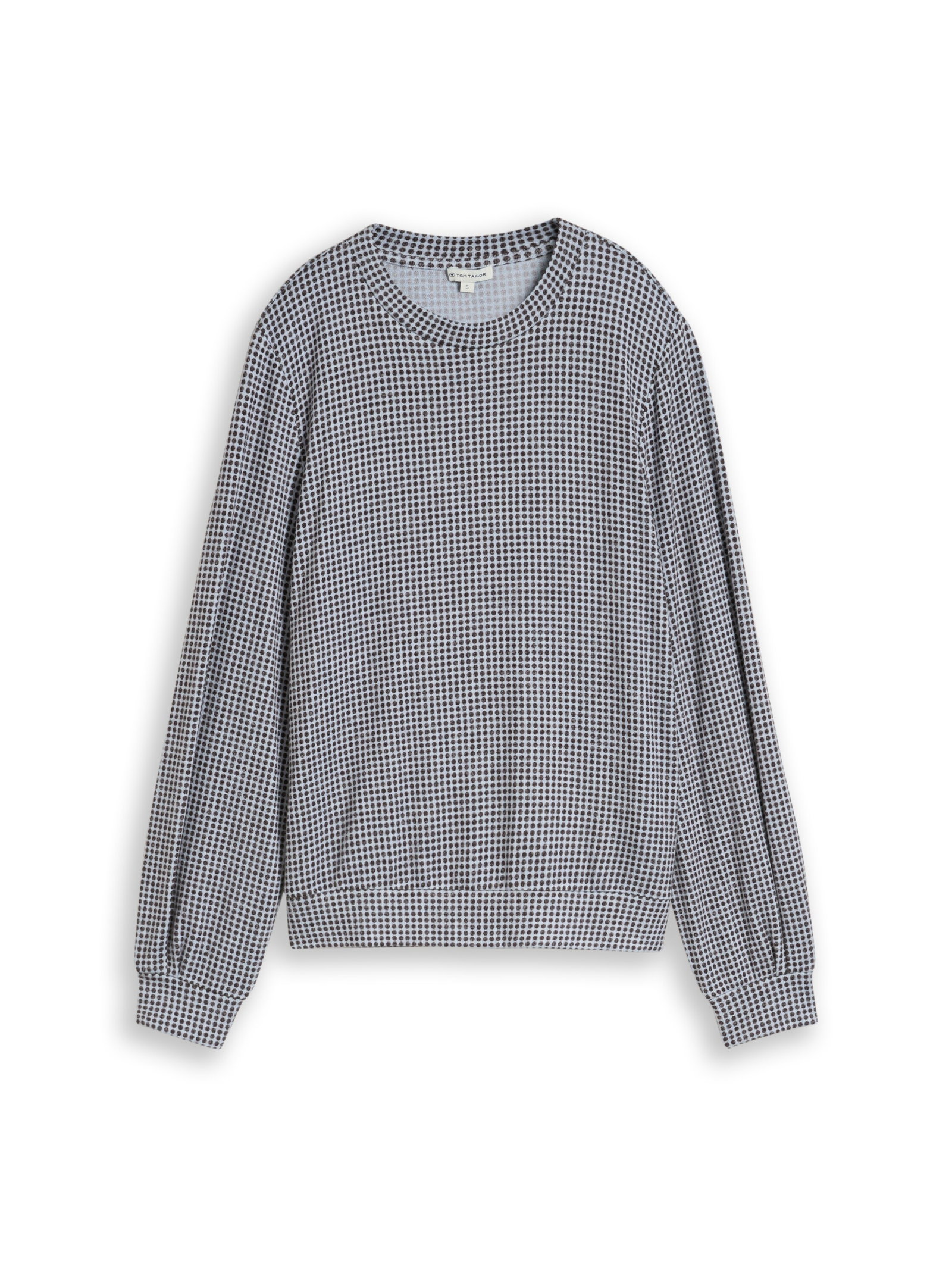 T-shirt cozy alloverprint, brown dot on blue melange #1