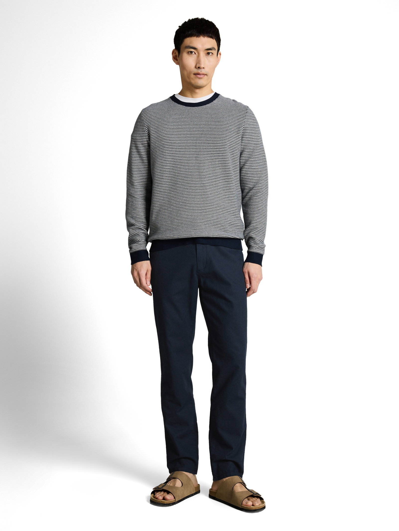 regular cotton linen chino pan, sky captain blue #6