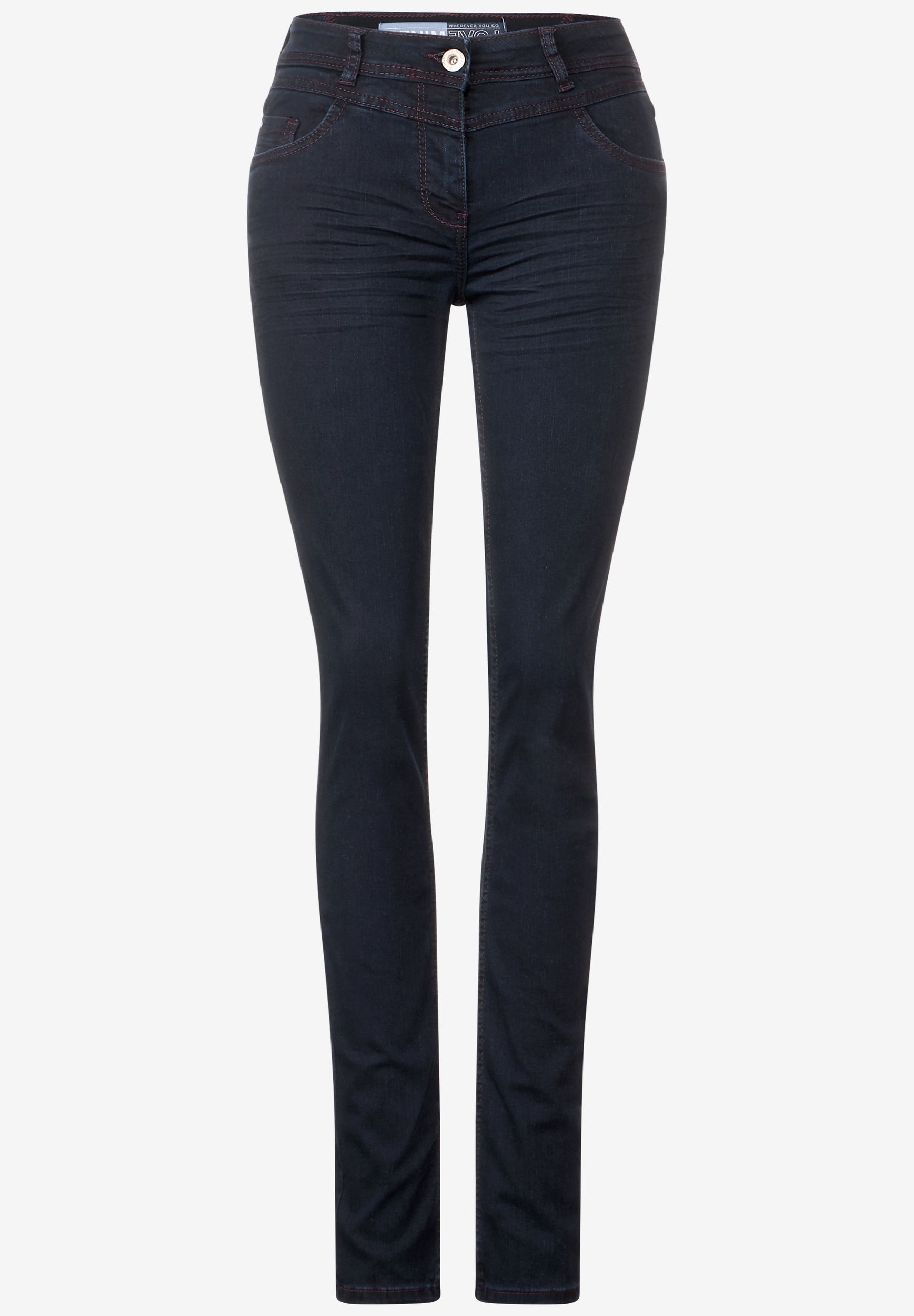 CECIL |  CECIL Slim Jeans  | 30/30 | blue black washed