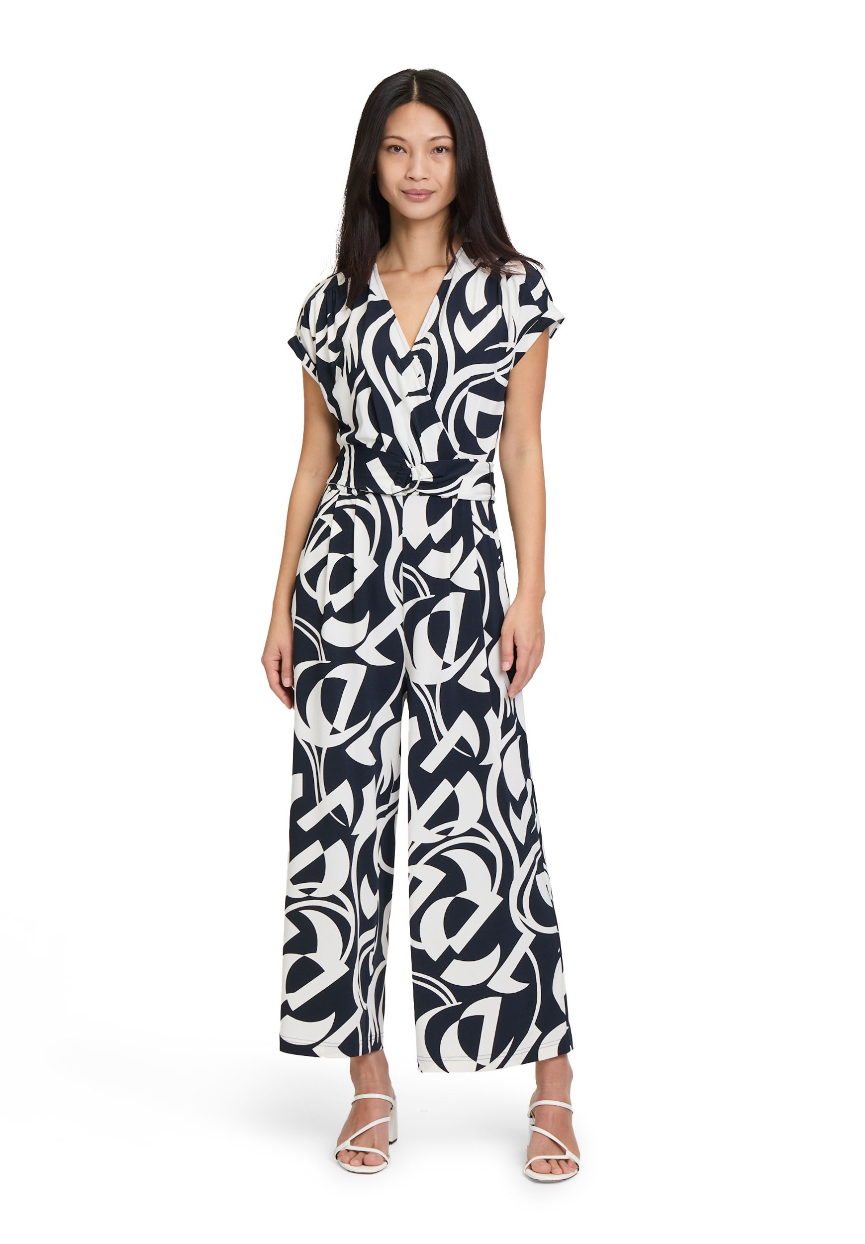 Betty Barclay |  Betty Barclay Jumpsuit  | 42 | dunkelblau/weiß