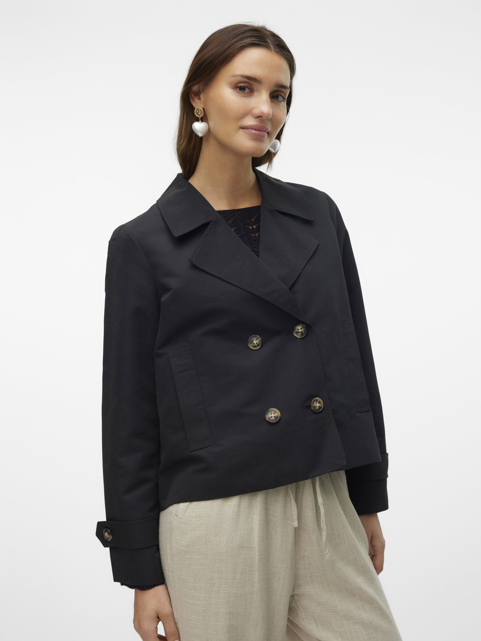 VMCHLOEMIA SHORT TRENCHCOAT NOOS, Black #3