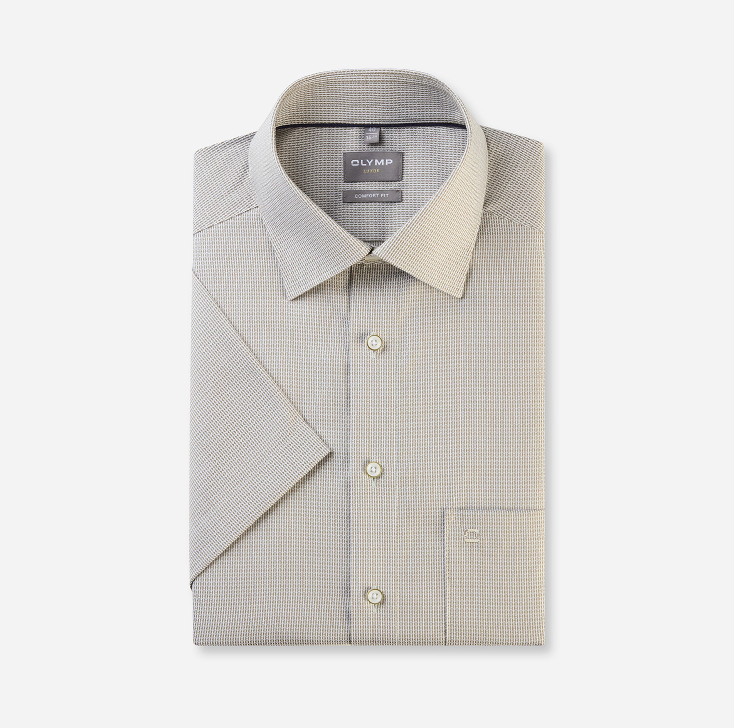 Olymp |  Olymp Hemd Modern Fit  | 42 | oliv