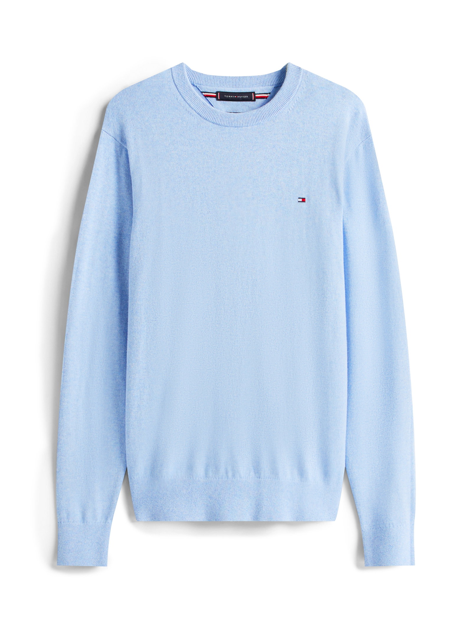 PIMA ORG CTN CASHMERE CREW NECK, BLUE #10