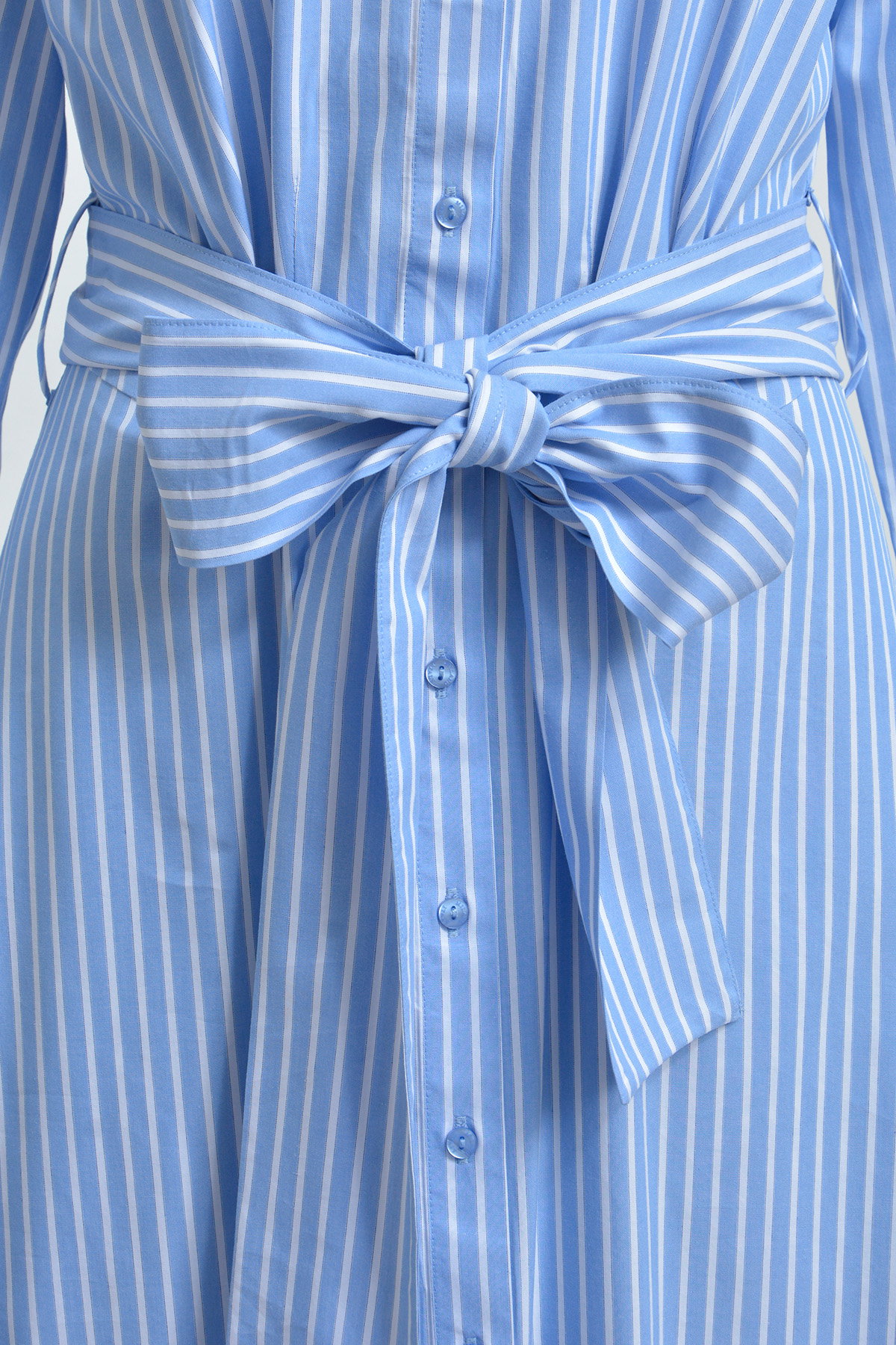 Milano Freizeitkleid gestreiftes Hemdblusenkleid mit Taillengürtel #3