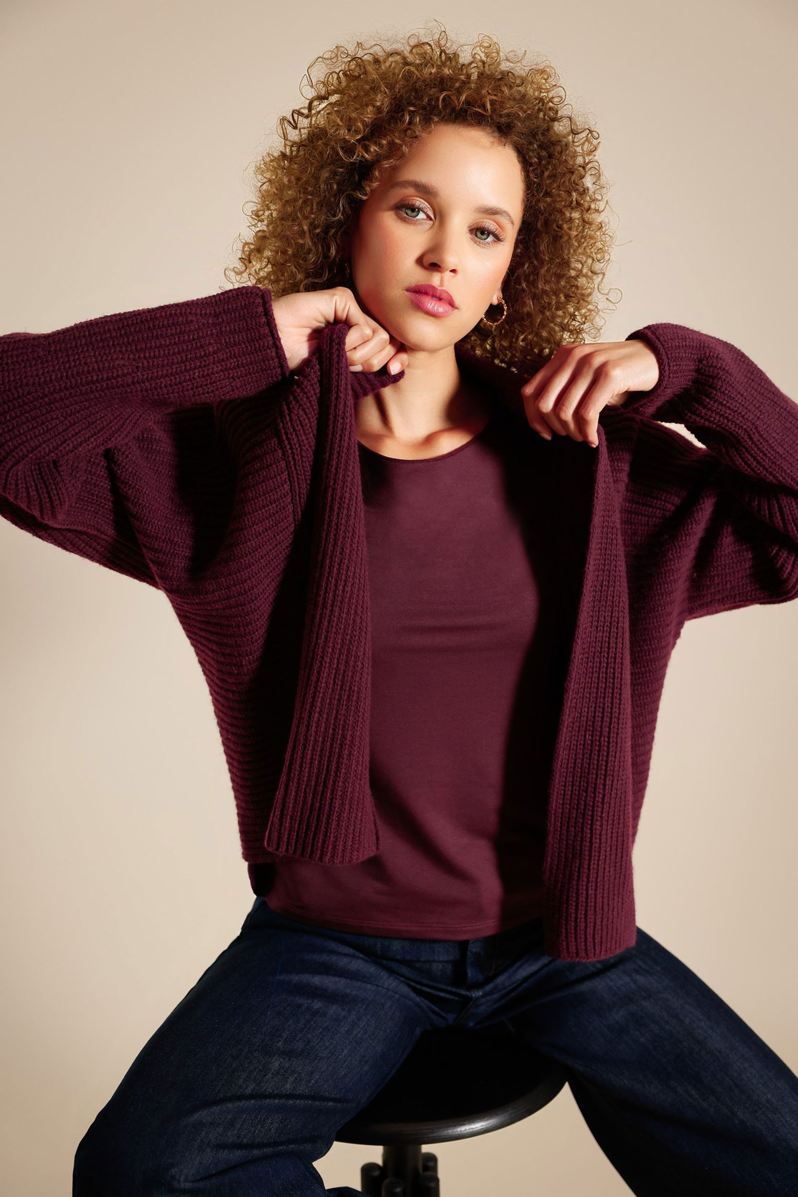 Monari | Monari Strickjacke | Cardigan | 46 | bordeaux