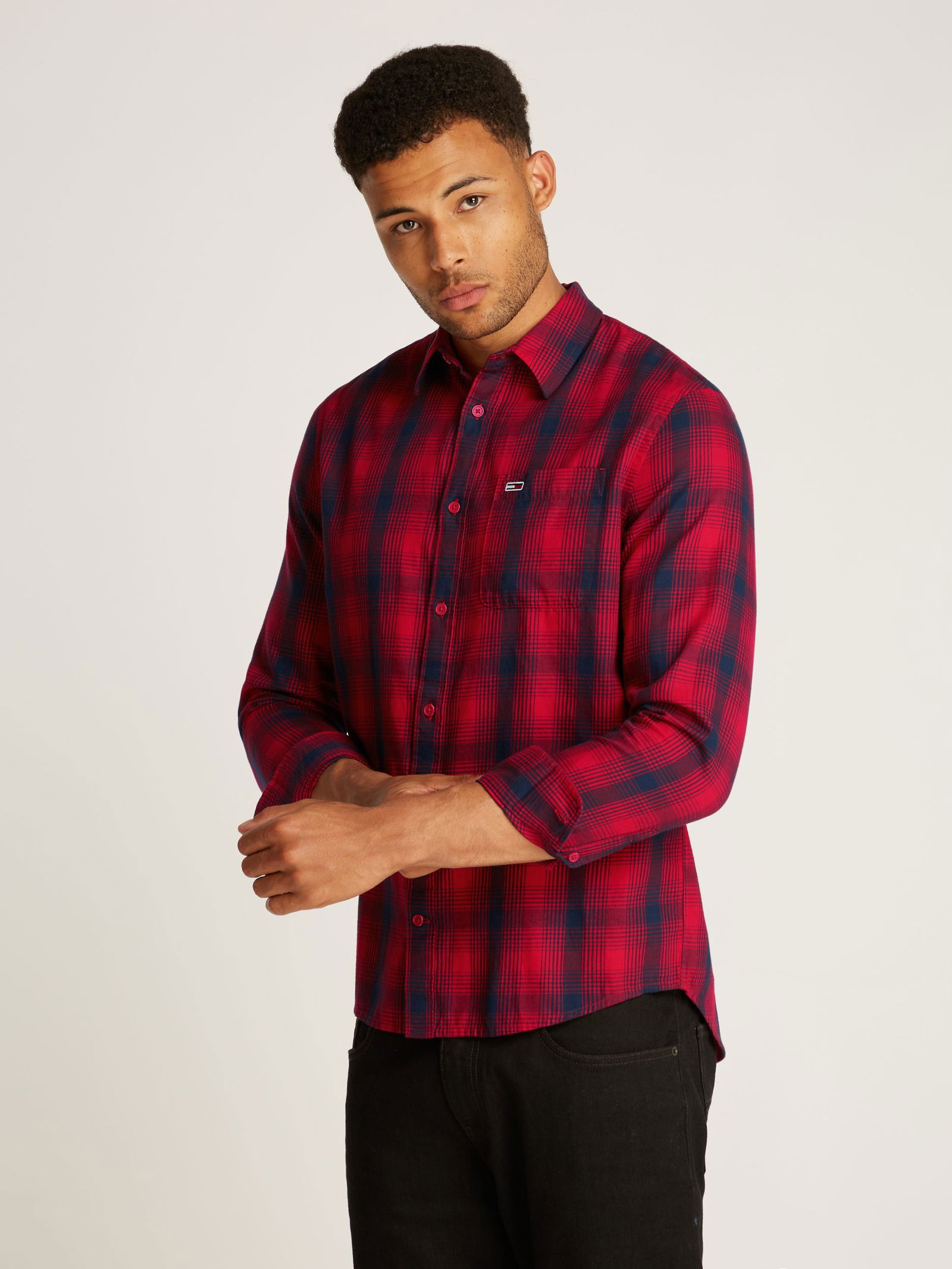  |  TJM REG CHECK FLANNEL SHIRT EXT | XXL | new charcoal