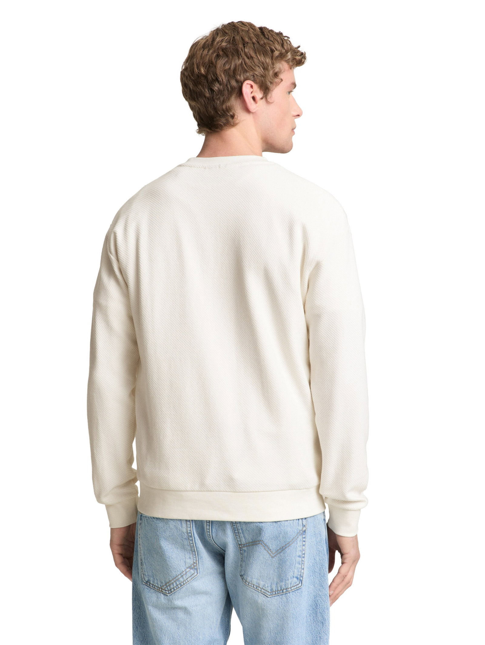structured crew neck, Wool White #4