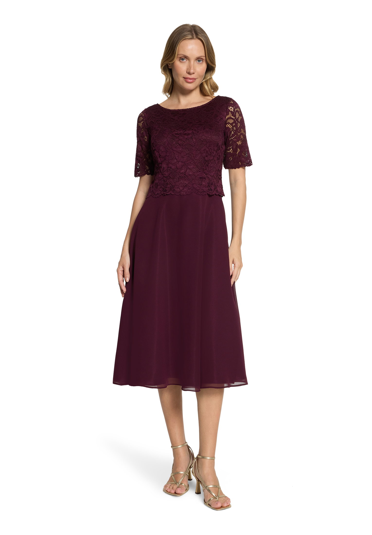 Kleid Kurz 1/2 Arm, Strong Aubergine #3