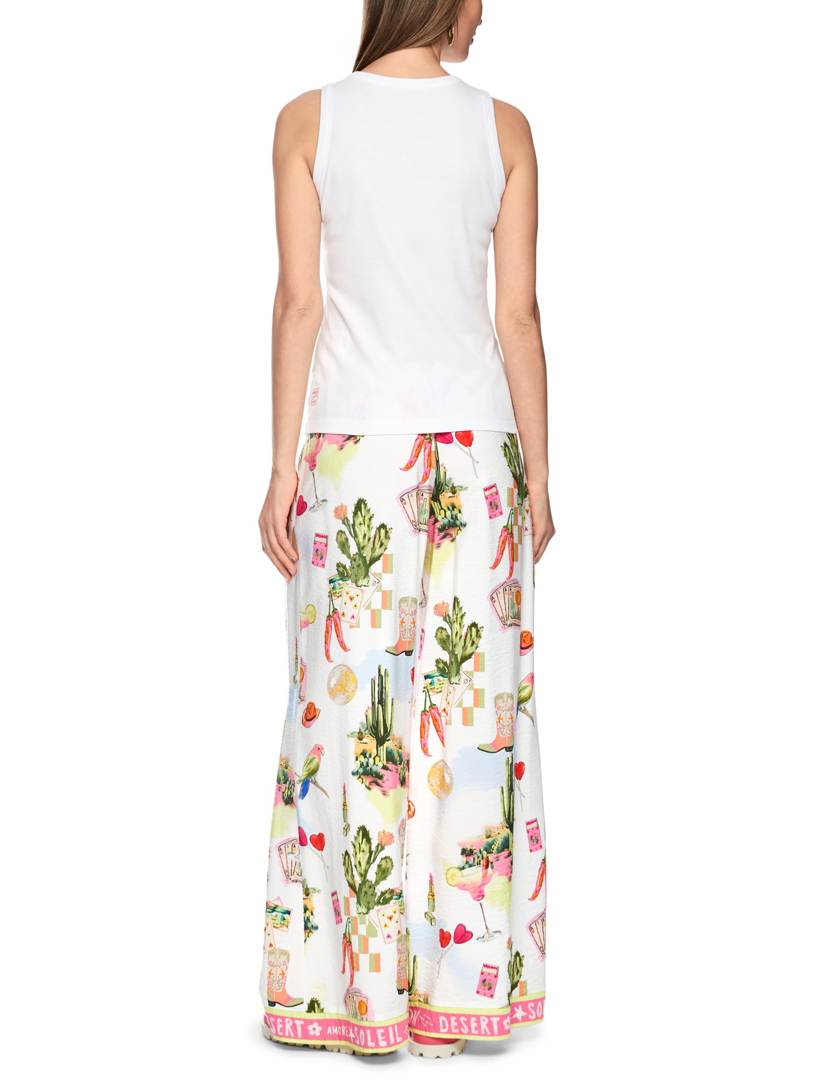 Marc Cain Sports Ripp-Top mit Kaktus-Print #3
