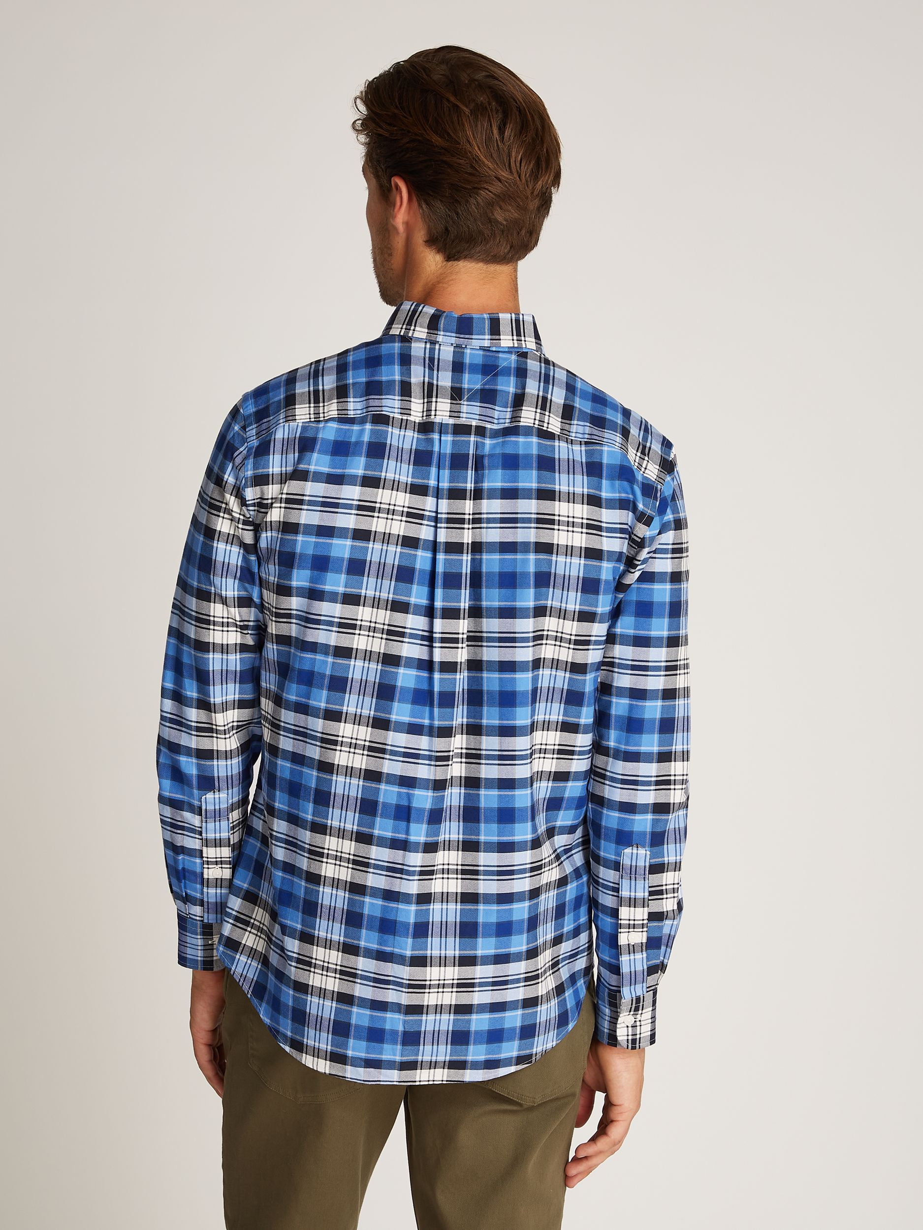  |  OXFORD HERITAGE PLAID RF SHIRT | XL | dark night navy big check