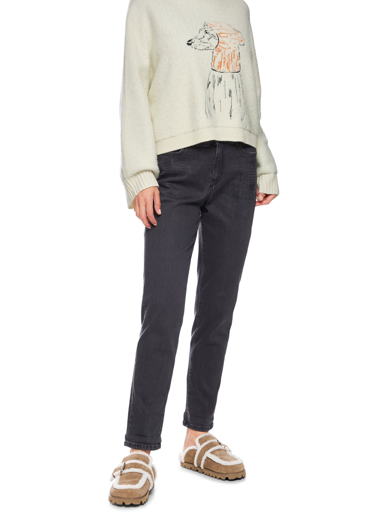 Marc Cain Pants | Marc Cain Pants Mom Jeans | 38 | anthrazit