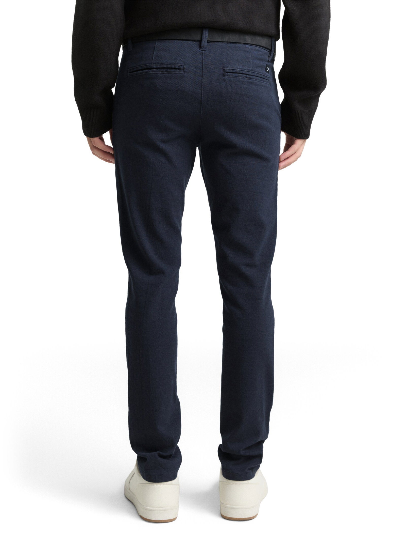 structured straight chino, navy dobby yarn dye #4