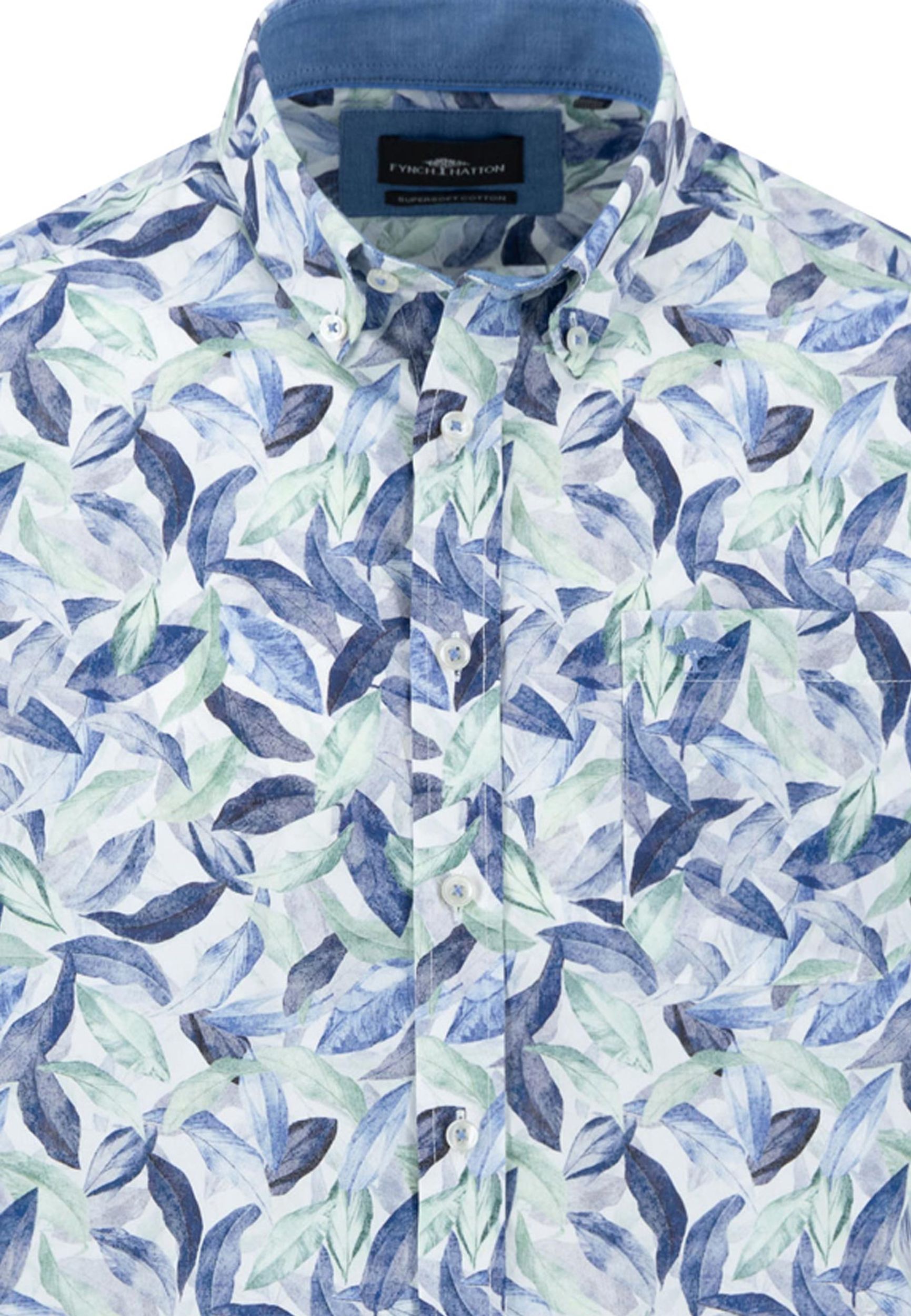 Fynch Hatton |  Fynch Hatton Hemd Regular Fit  | 3XL | crystal blue