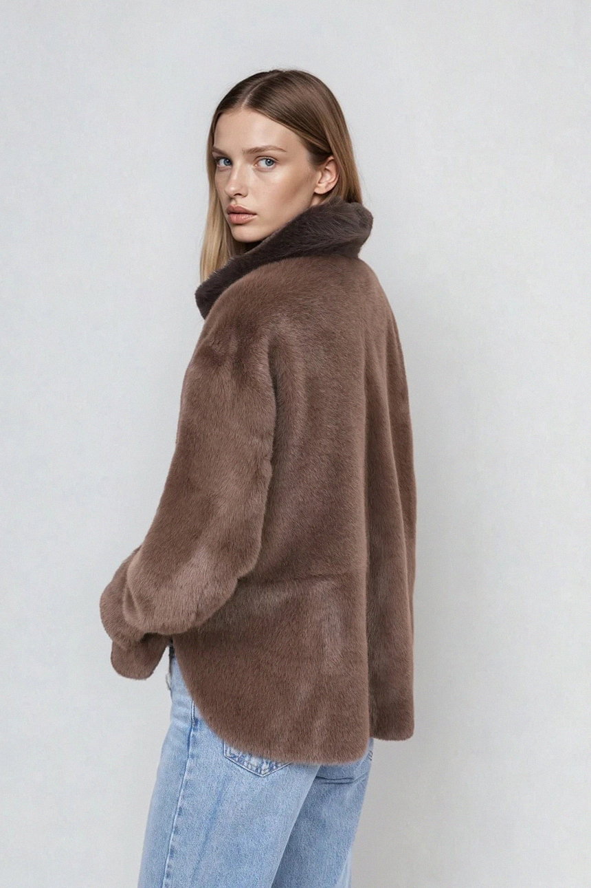 Blonde No.8 Kunstfell-Jacke TARA mit Umlegekragen #2