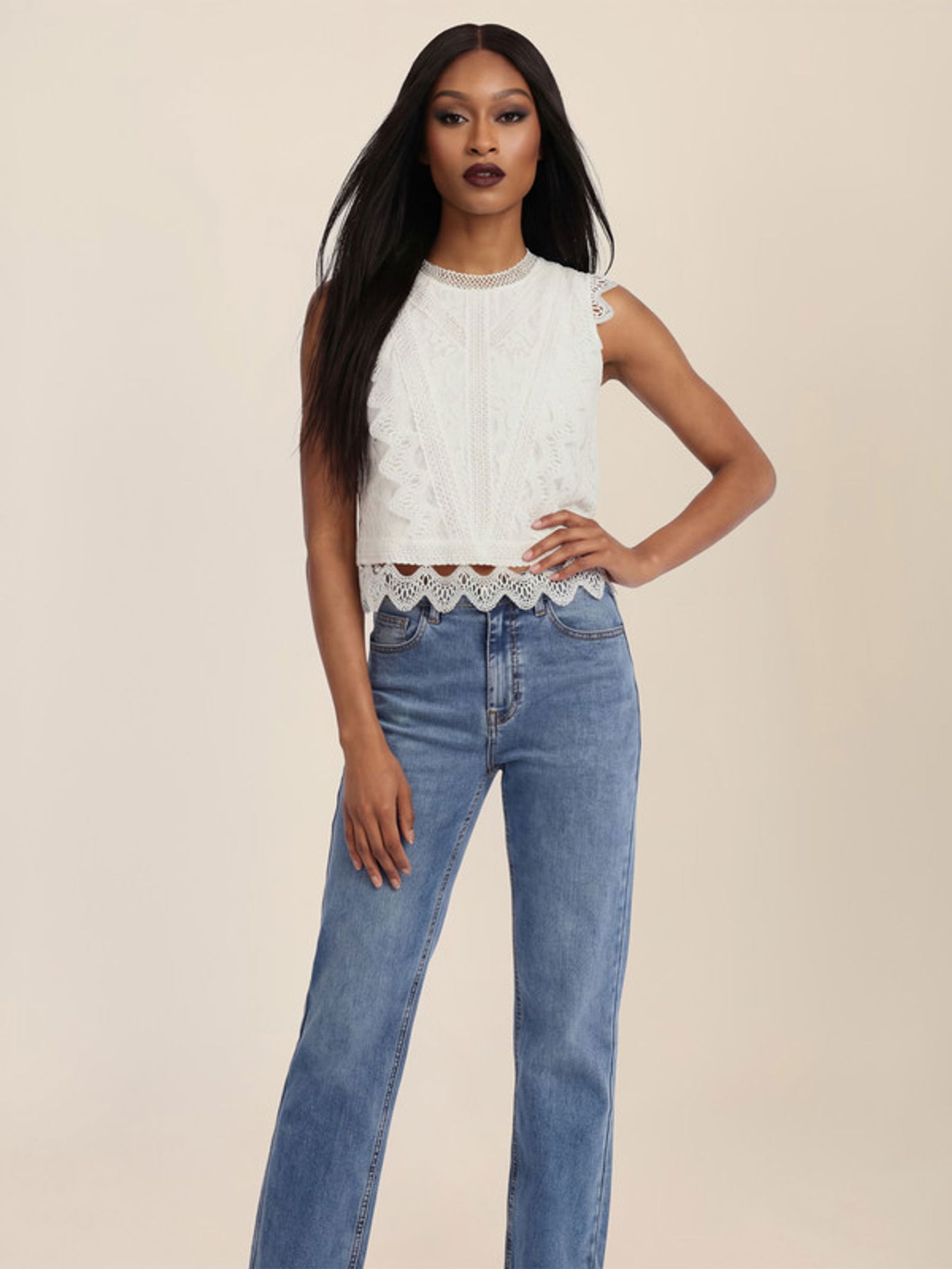 Apart |  Apart Spitzentop mit Rüschen und Häkeldetails | 38 | 1112_42122