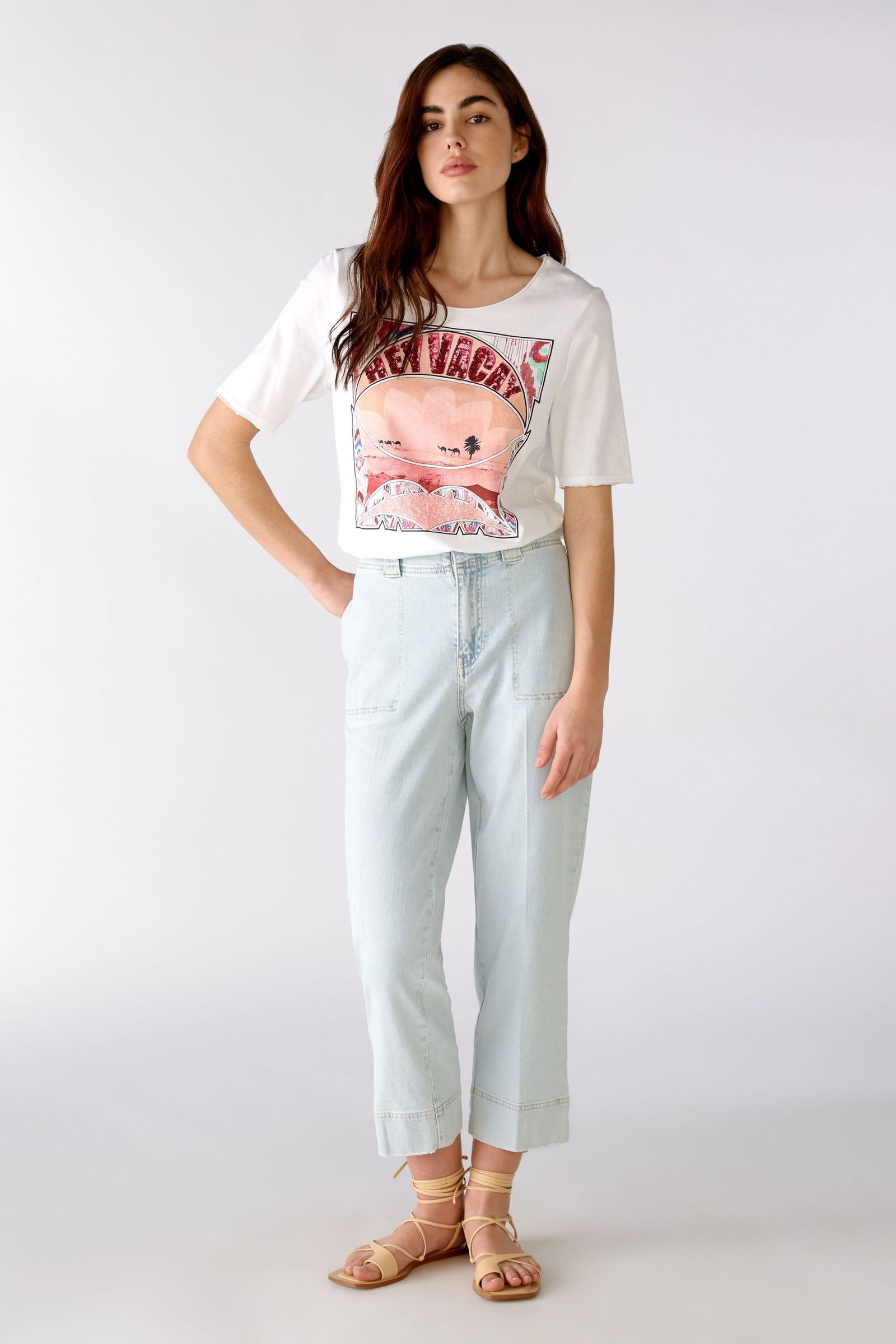 T-Shirt mit platziertem Motiv