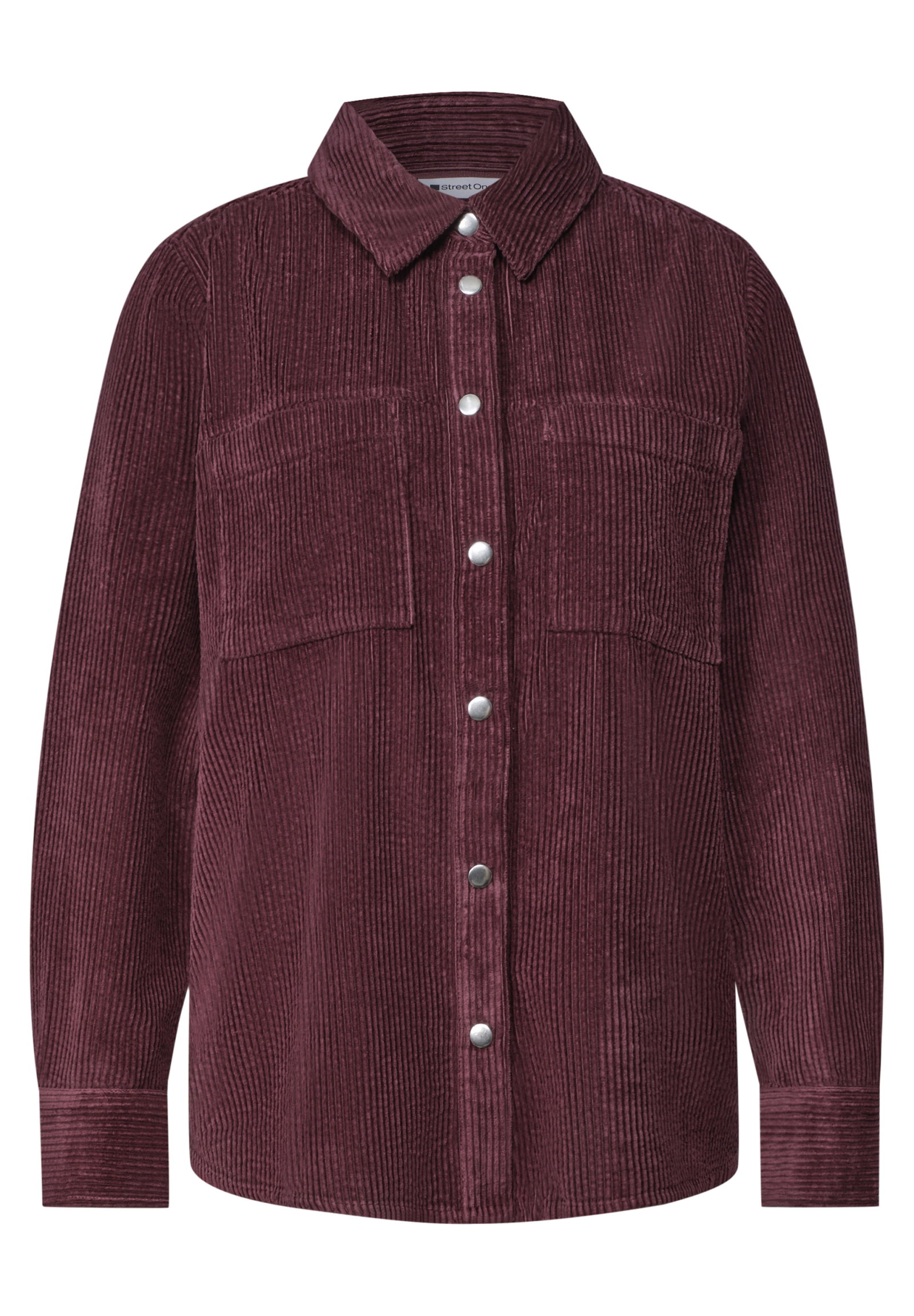Corduroy shirtcollarblouse w p, rustic rouge #1