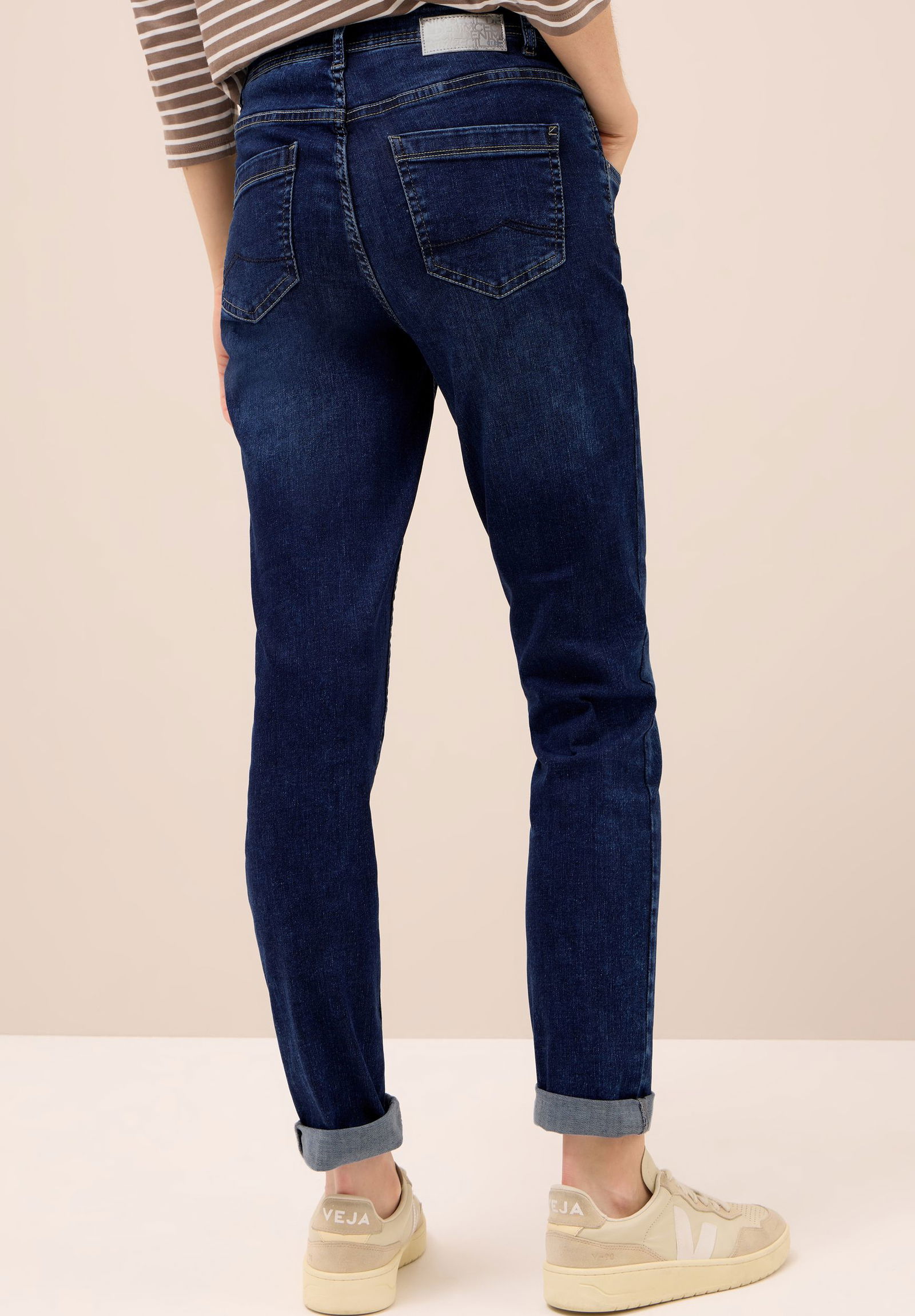 CECIL | CECIL Straight Leg Jeans | 30/32 | mid blue used wash