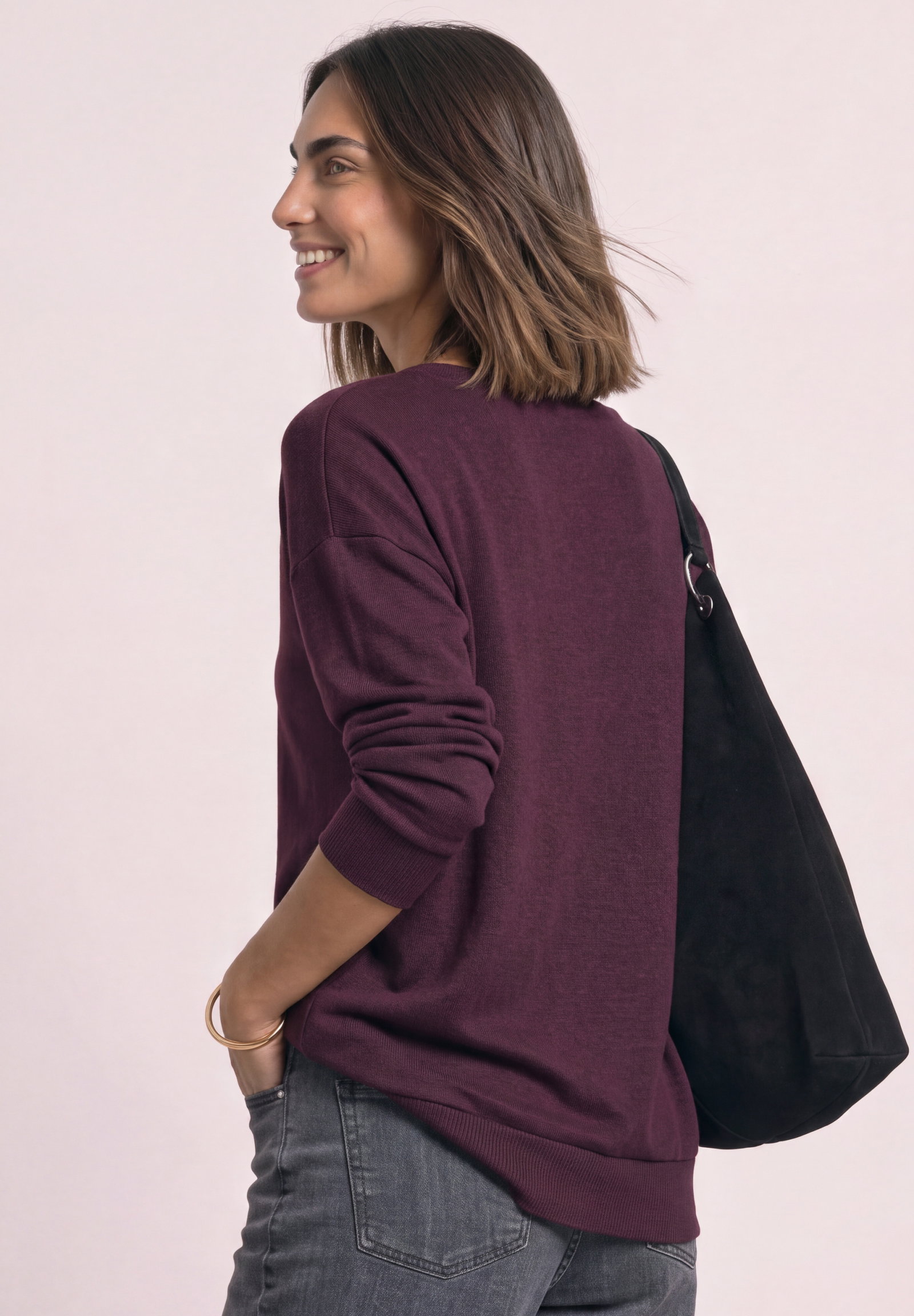 LTD QR soft shirt w.bottom cuf, rustic rouge mel. #4