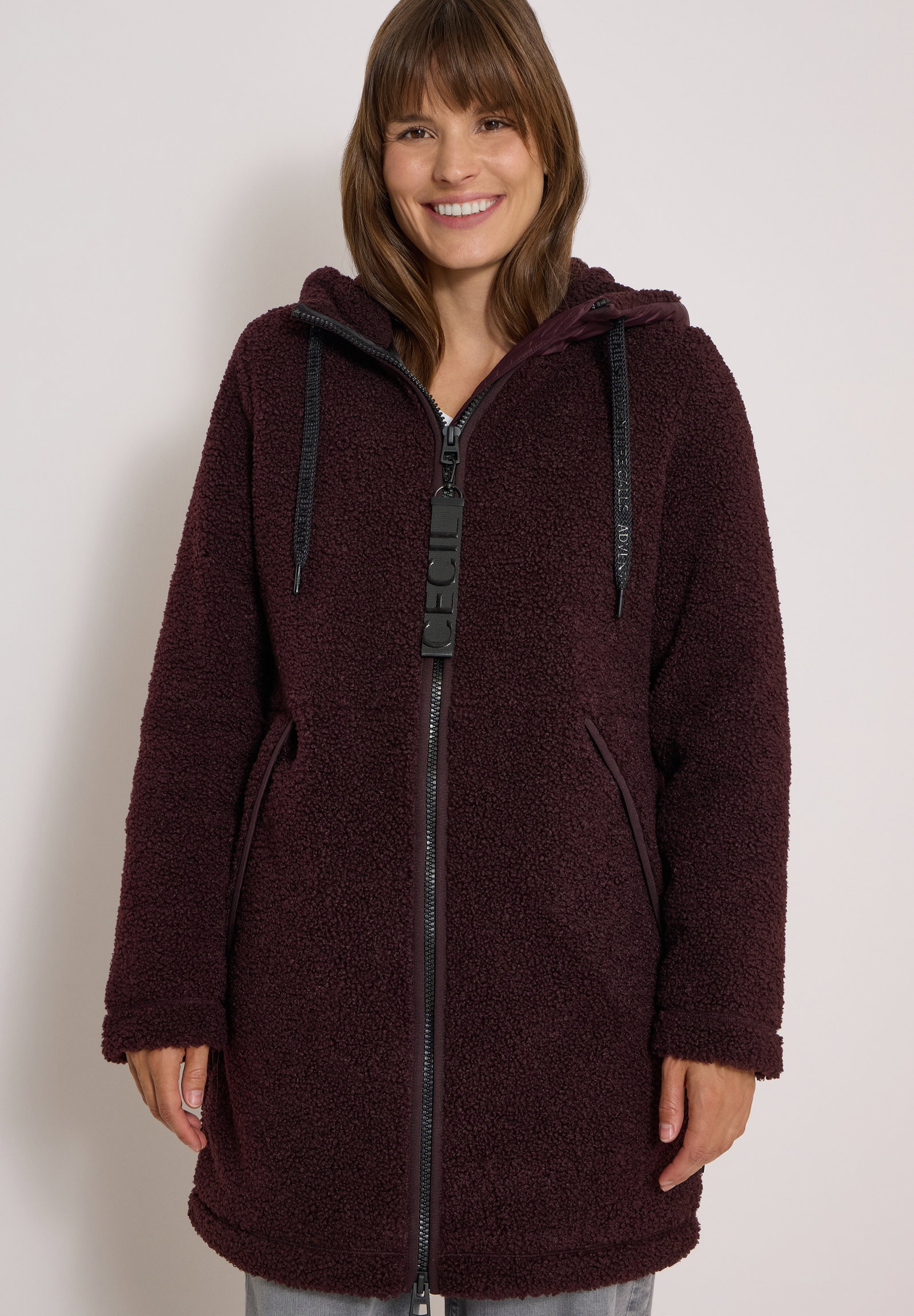 TOS Teddy Matmix Coat, berry red #7