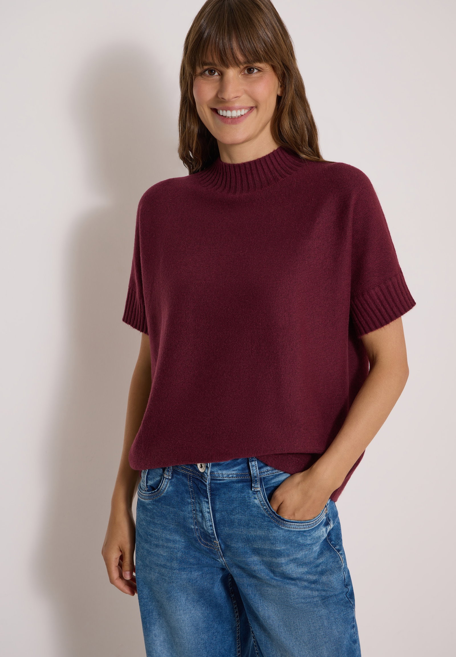 TOS Cosy shortsleeve Dolman, red wine #7