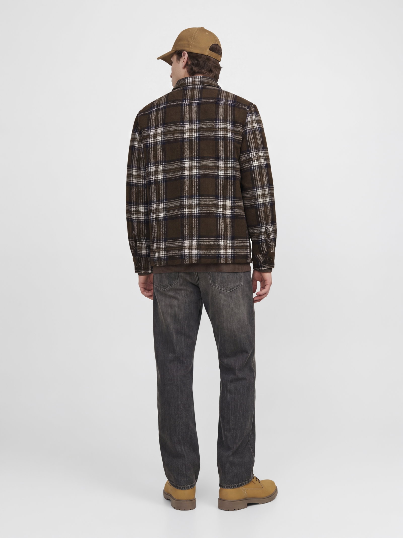 JJEREGENT STRUCTURE OVERSHIRT LS SN, Rosin/CHECK #6