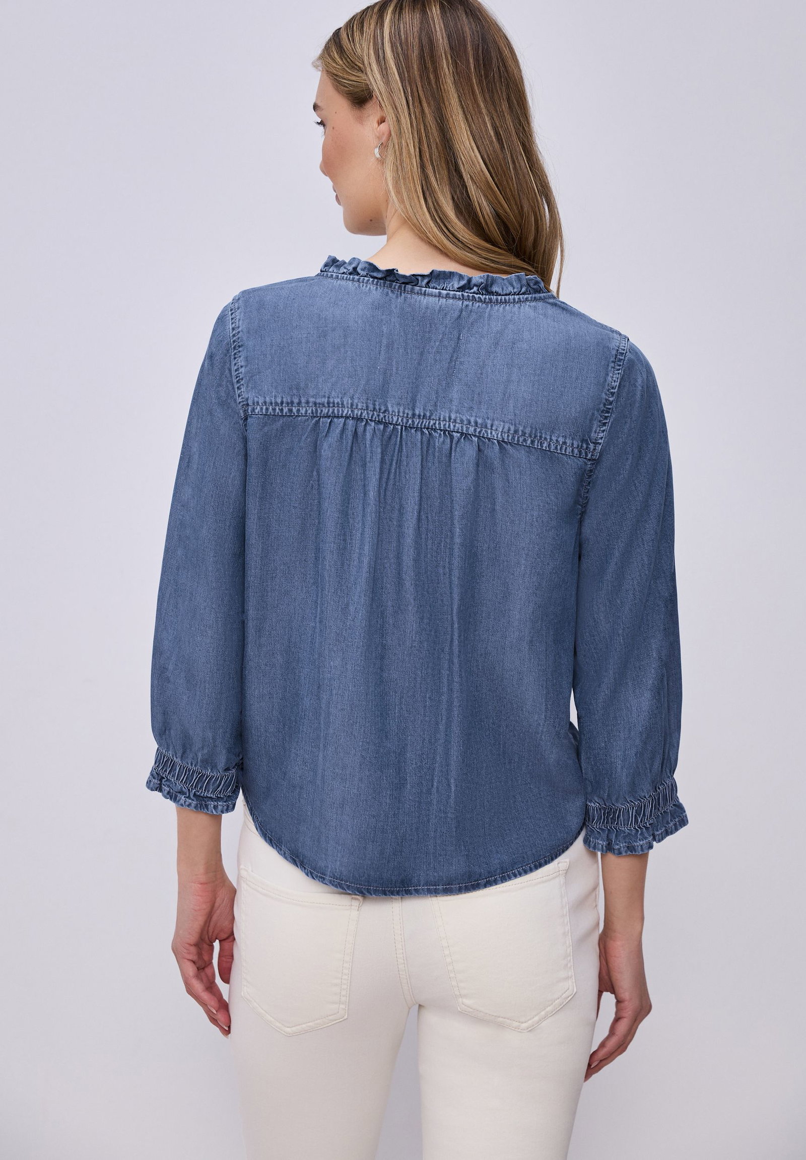 583ad9eb02c601feb75fff14e3309944 Street One | 3/4-Arm Bluse mit Rüschendetails | 36 | 4565_17891