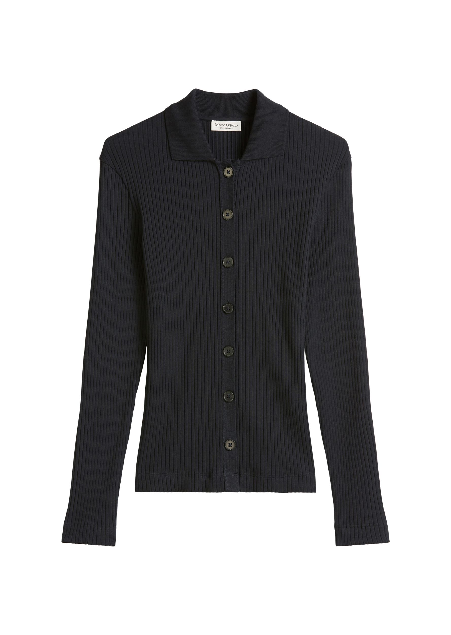 Marc O´Polo |  Marc O' Polo Ripp-Jerseybluse loose | L | deep night blue
