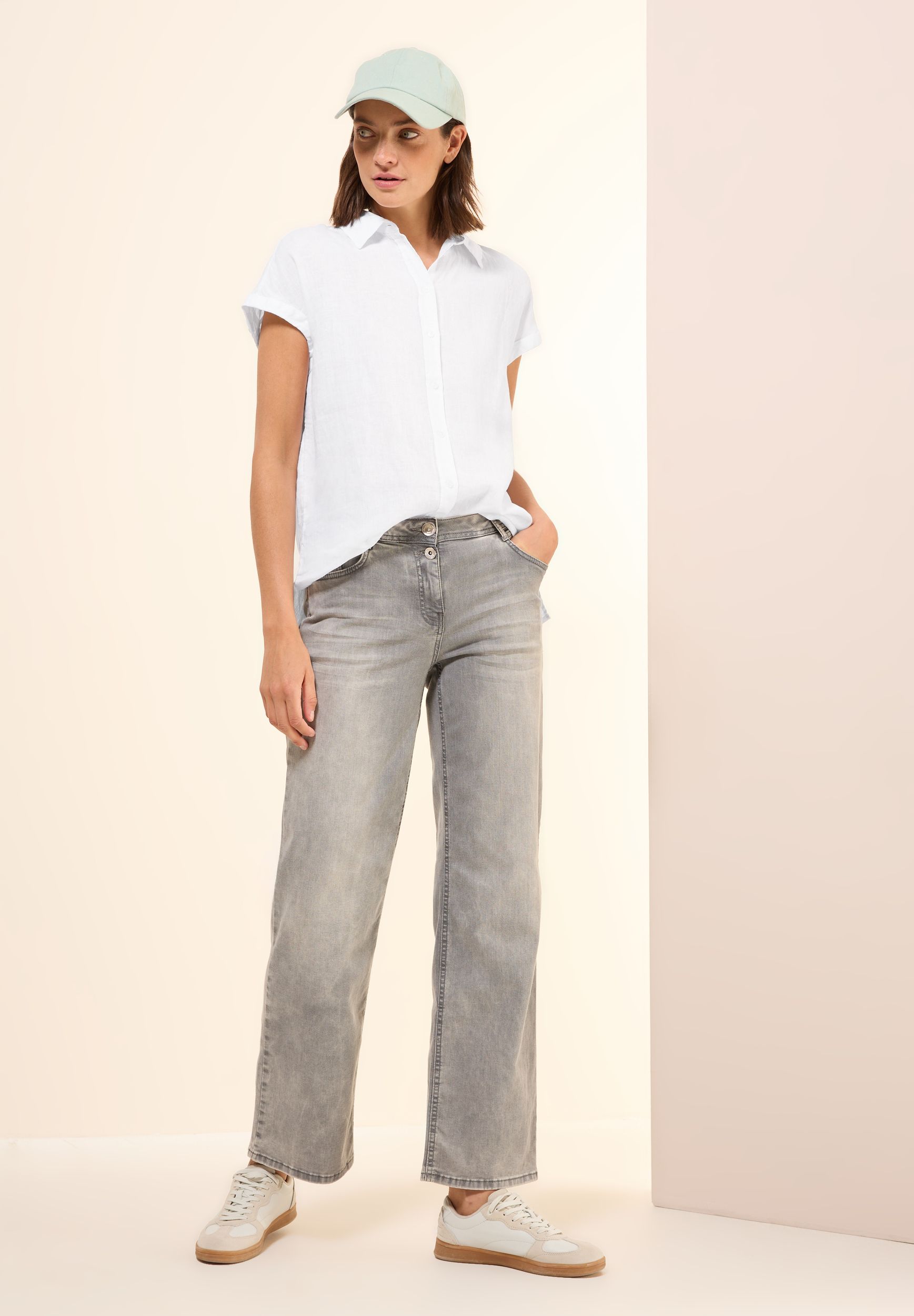 CECIL |  CECIL Bluse aus Leinen  | S | white
