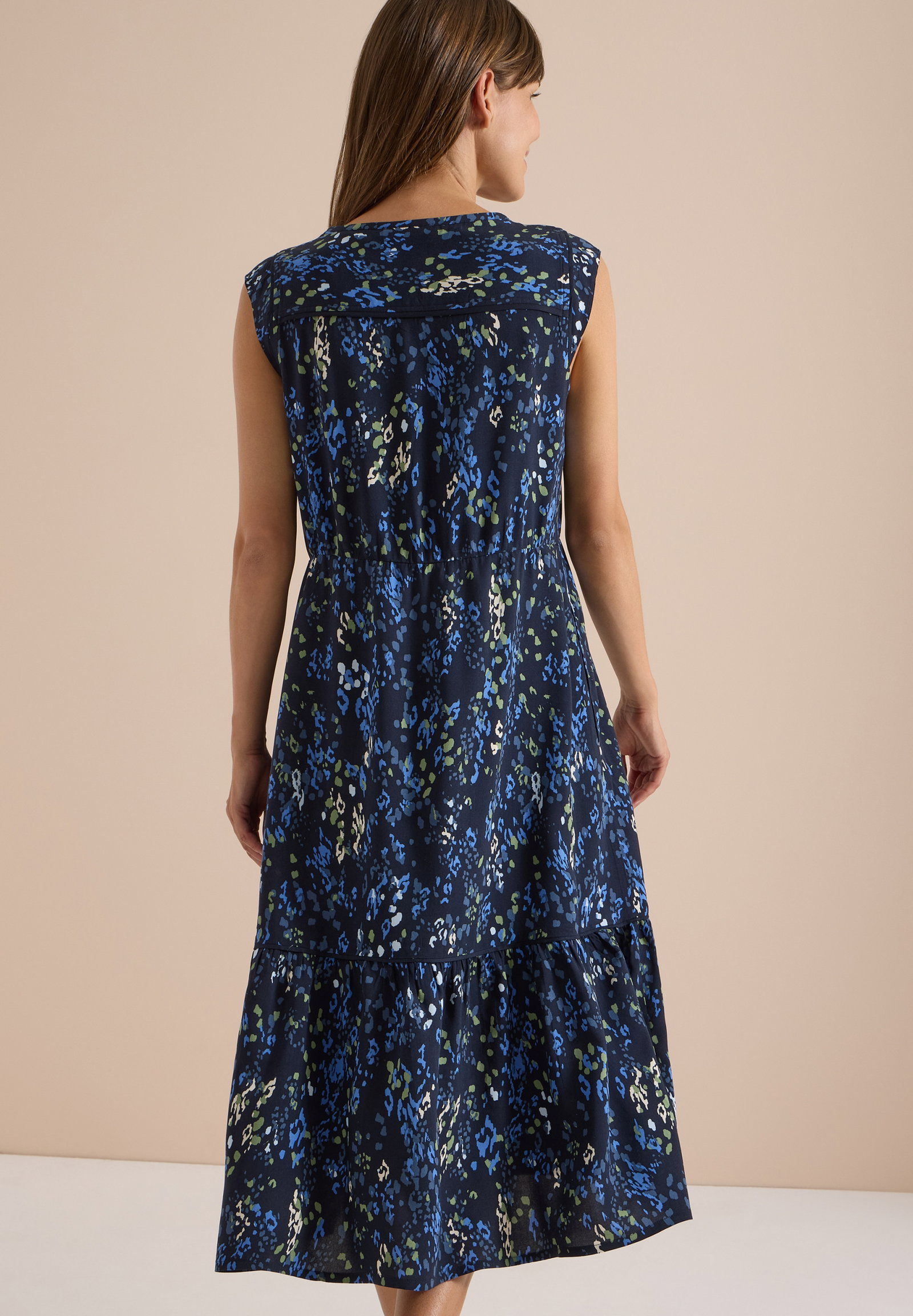 TOS Medi Print Dress, urban dark blue #4