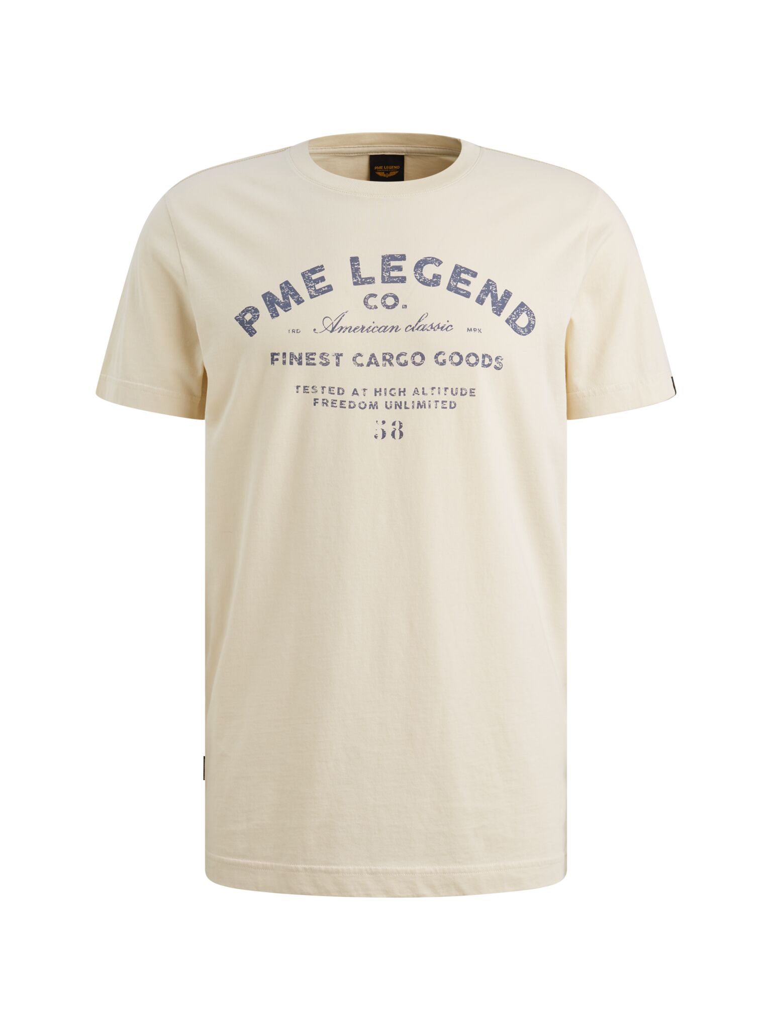 Short sleeve r-neck play single je, Bone White #1