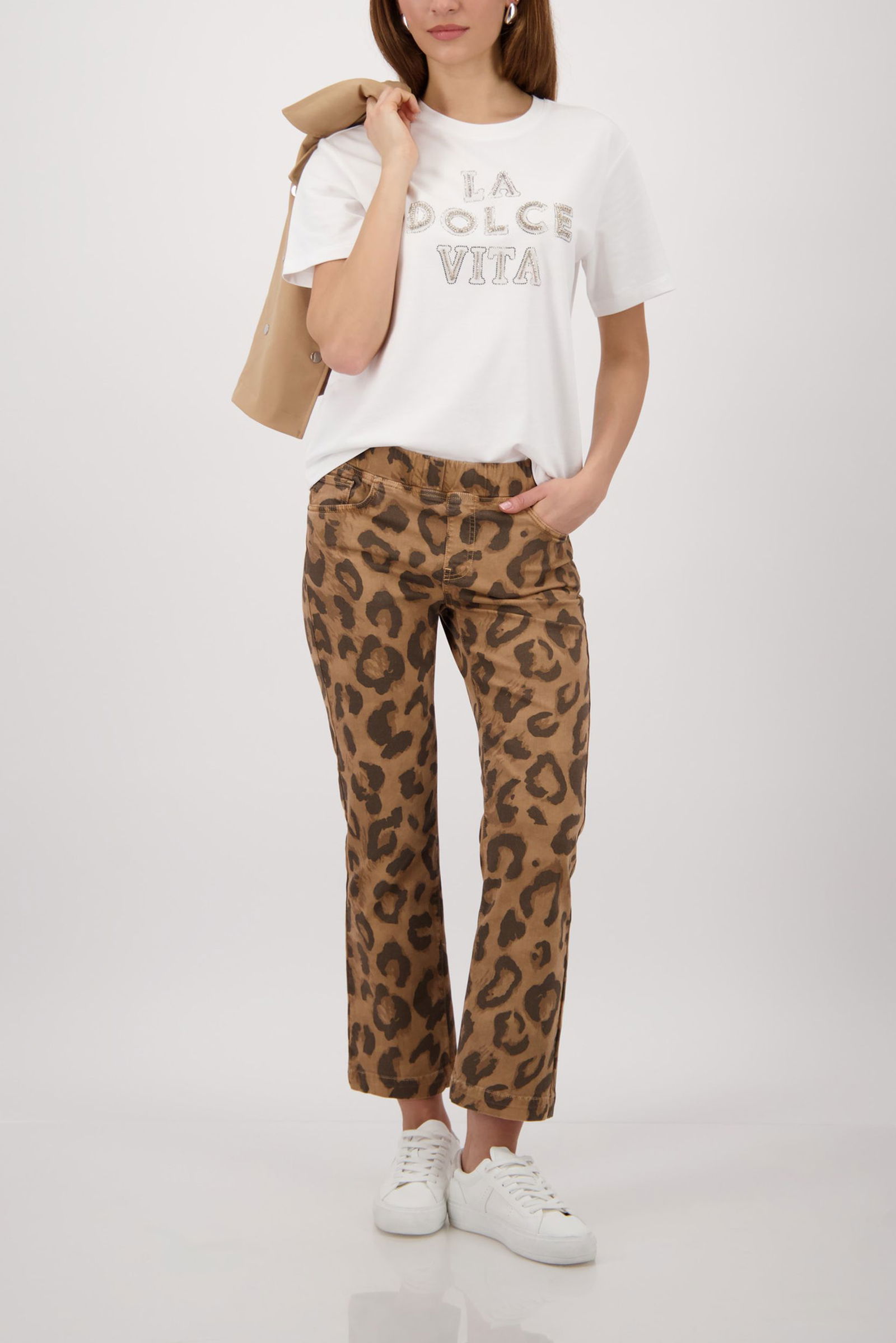 Monari |  T-Shirt, off-white | 36 | off-white