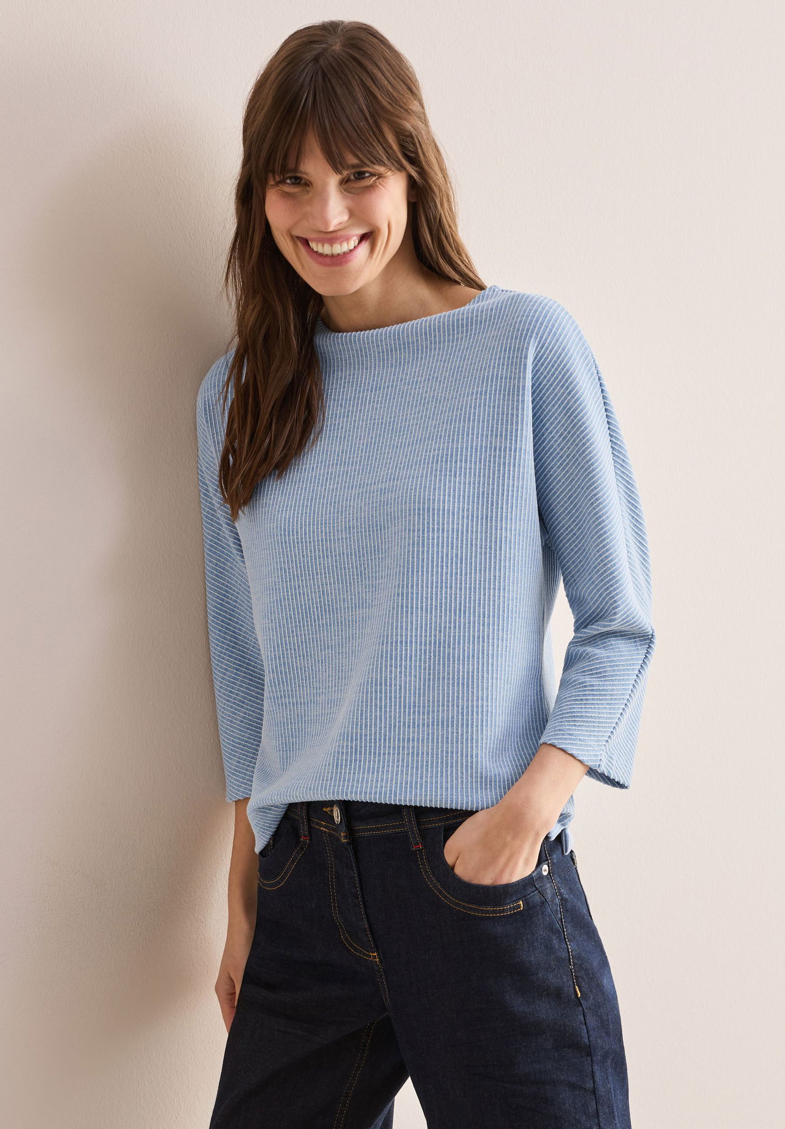 CECIL | CECIL Shirt | M | light blue melange