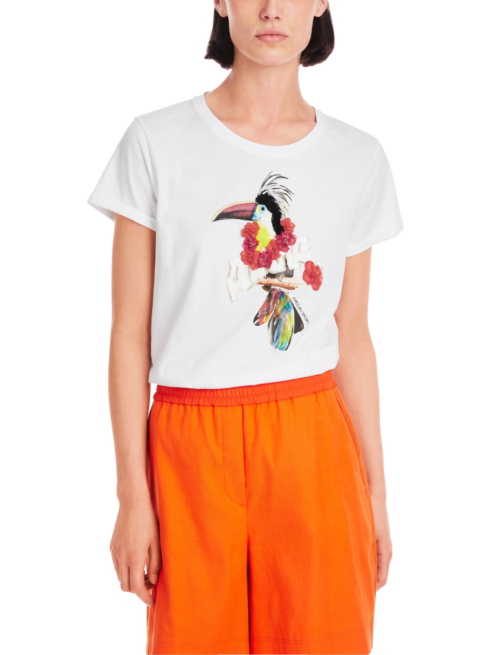 Marc Cain T-Shirt mit 3D-Tukan-Print #7