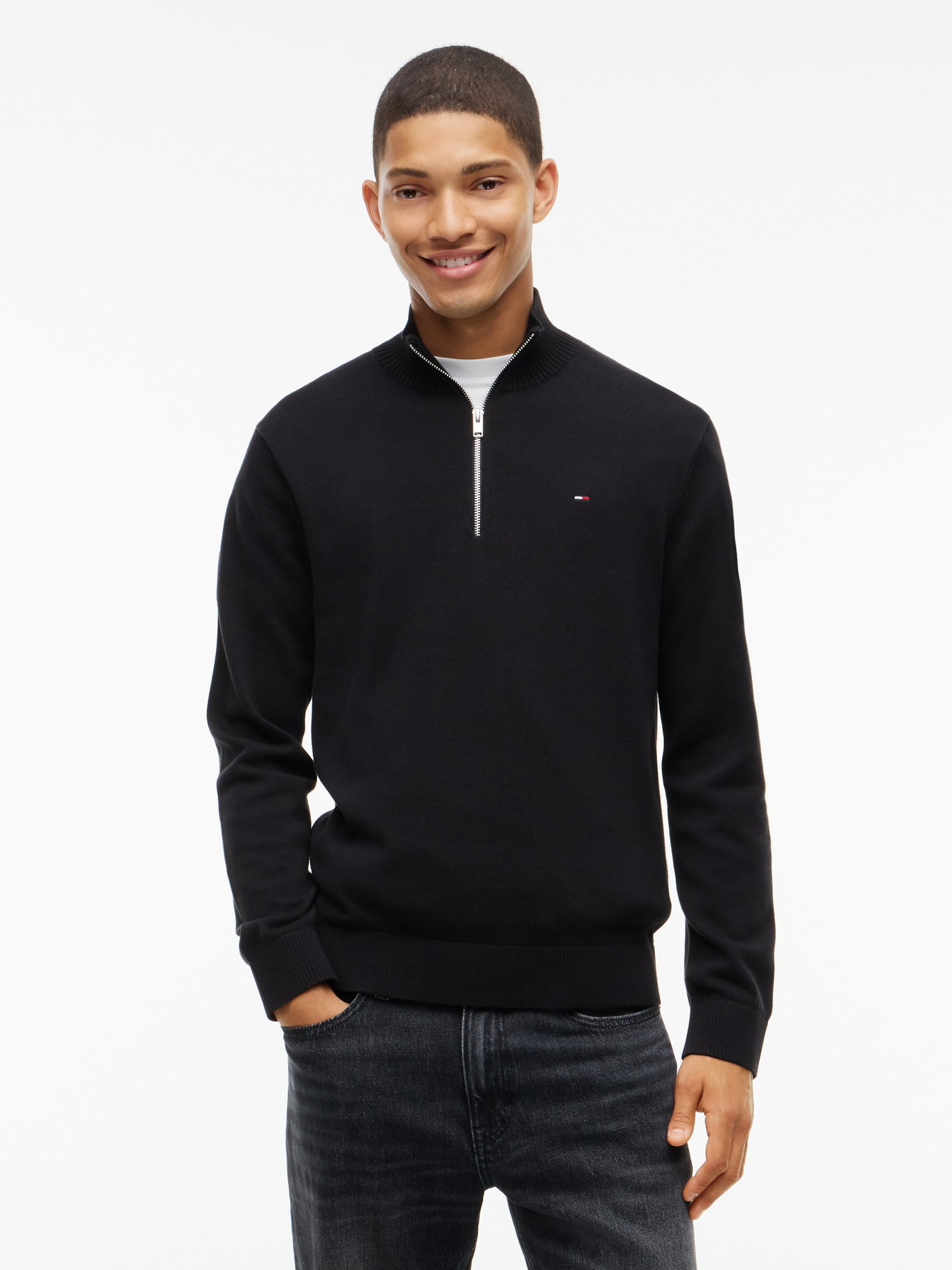 TJM SLM ESS LIGHT ¼ ZIP SWTR EXT, BLACK #2