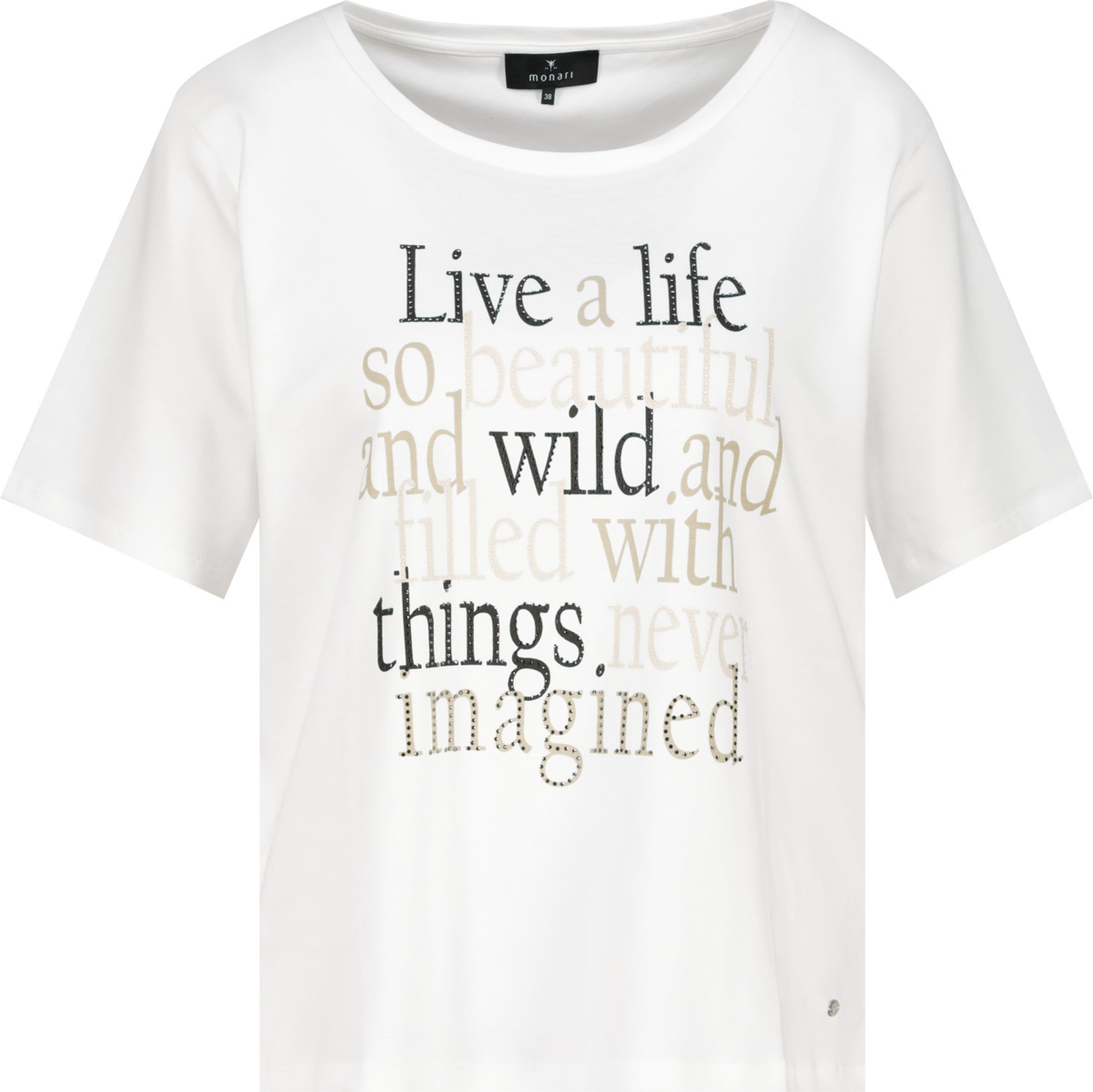 Monari |  T-Shirt, cream | 40