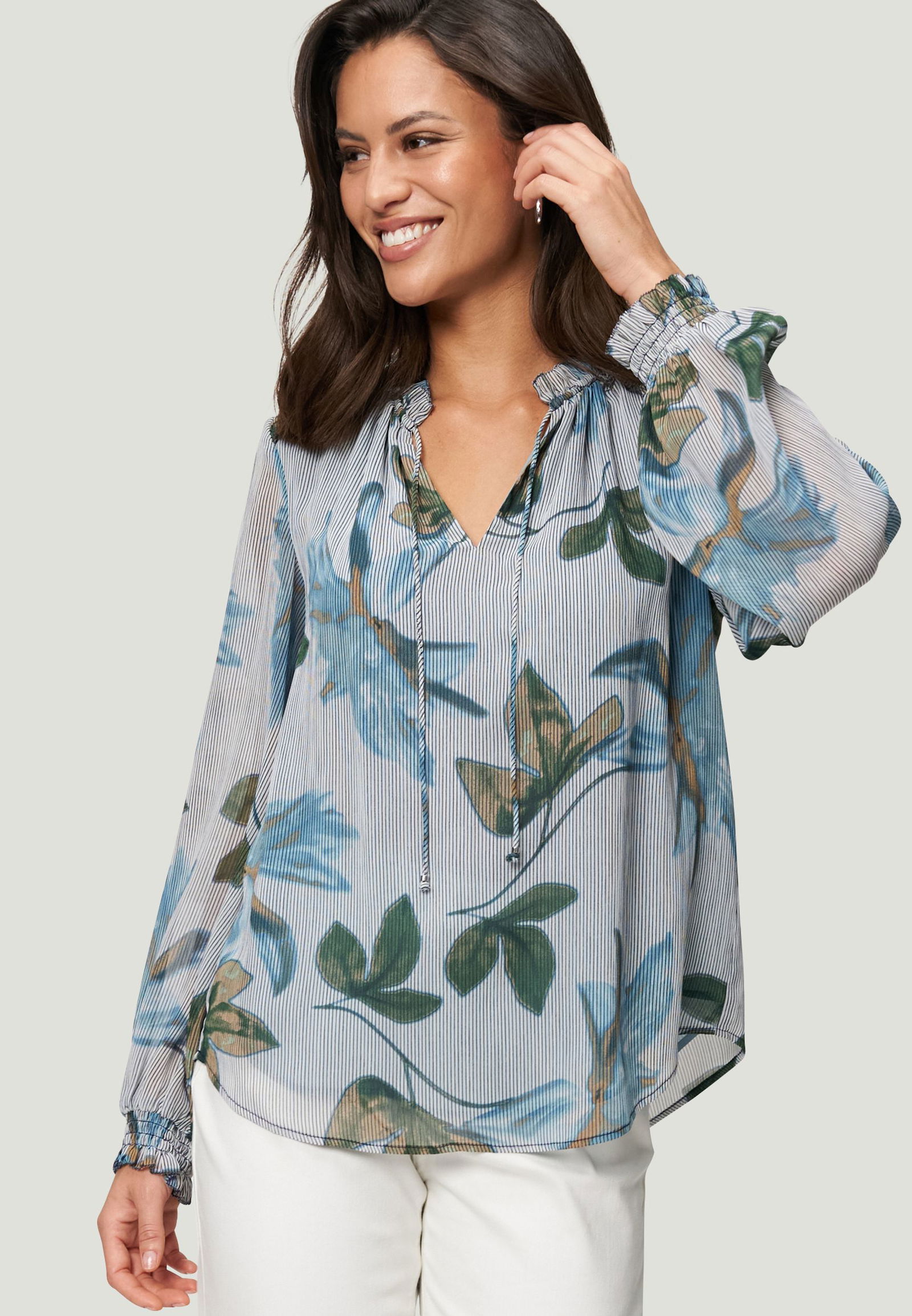 2ccbbb8c2f489819f99468bd4eded88b Zero | Zero Druckbluse | 34 | creamblue