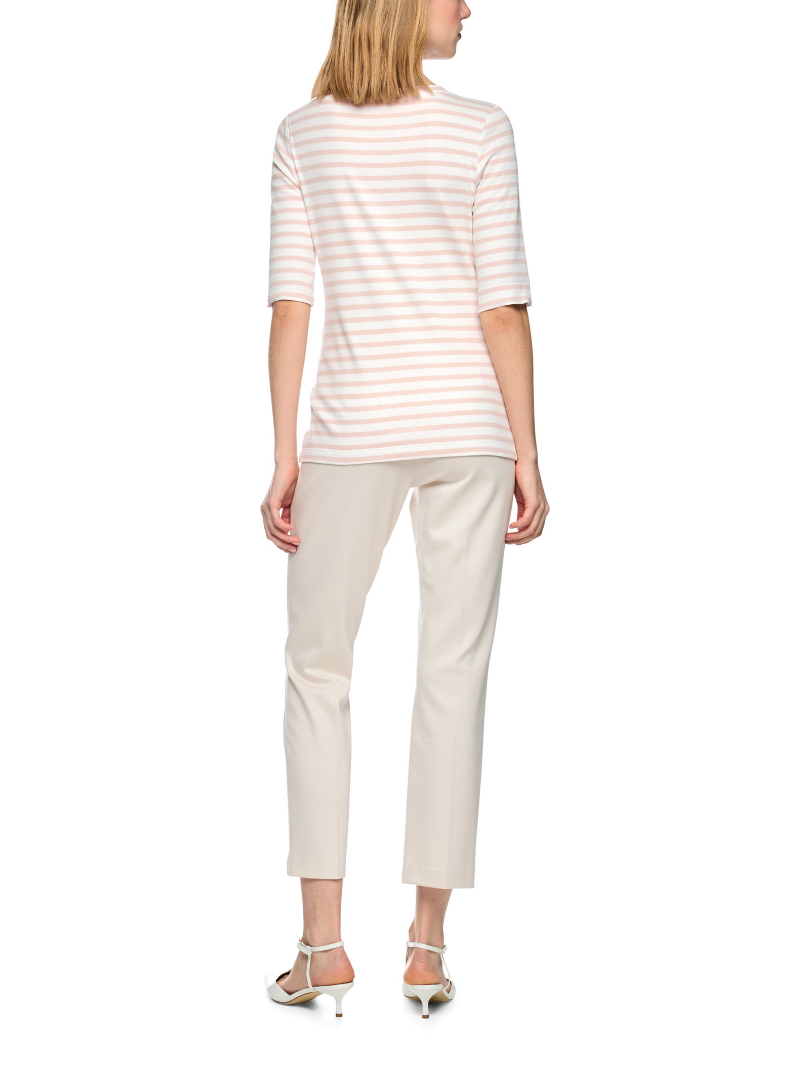Marc Cain Additions Ringel-T-Shirt aus Baumwoll-Ripp #3