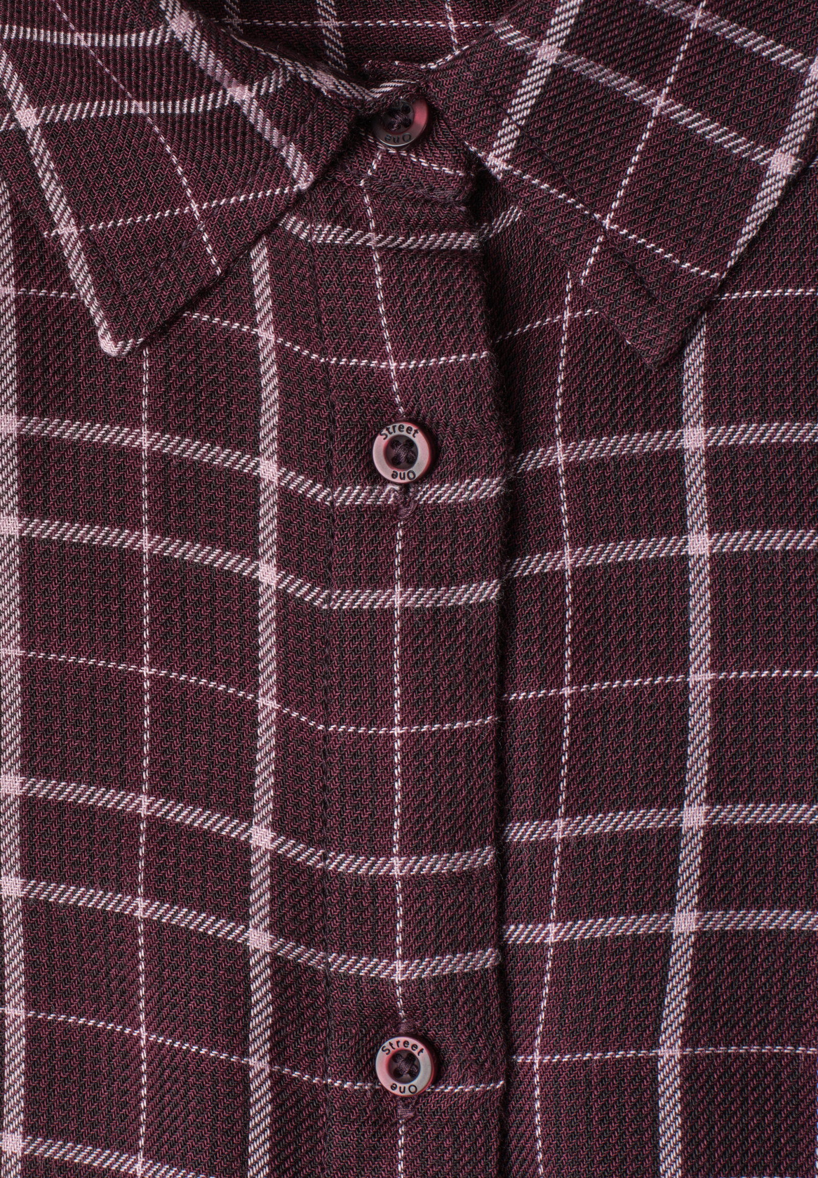 Check shirtcollar blouse, rustic rouge #2