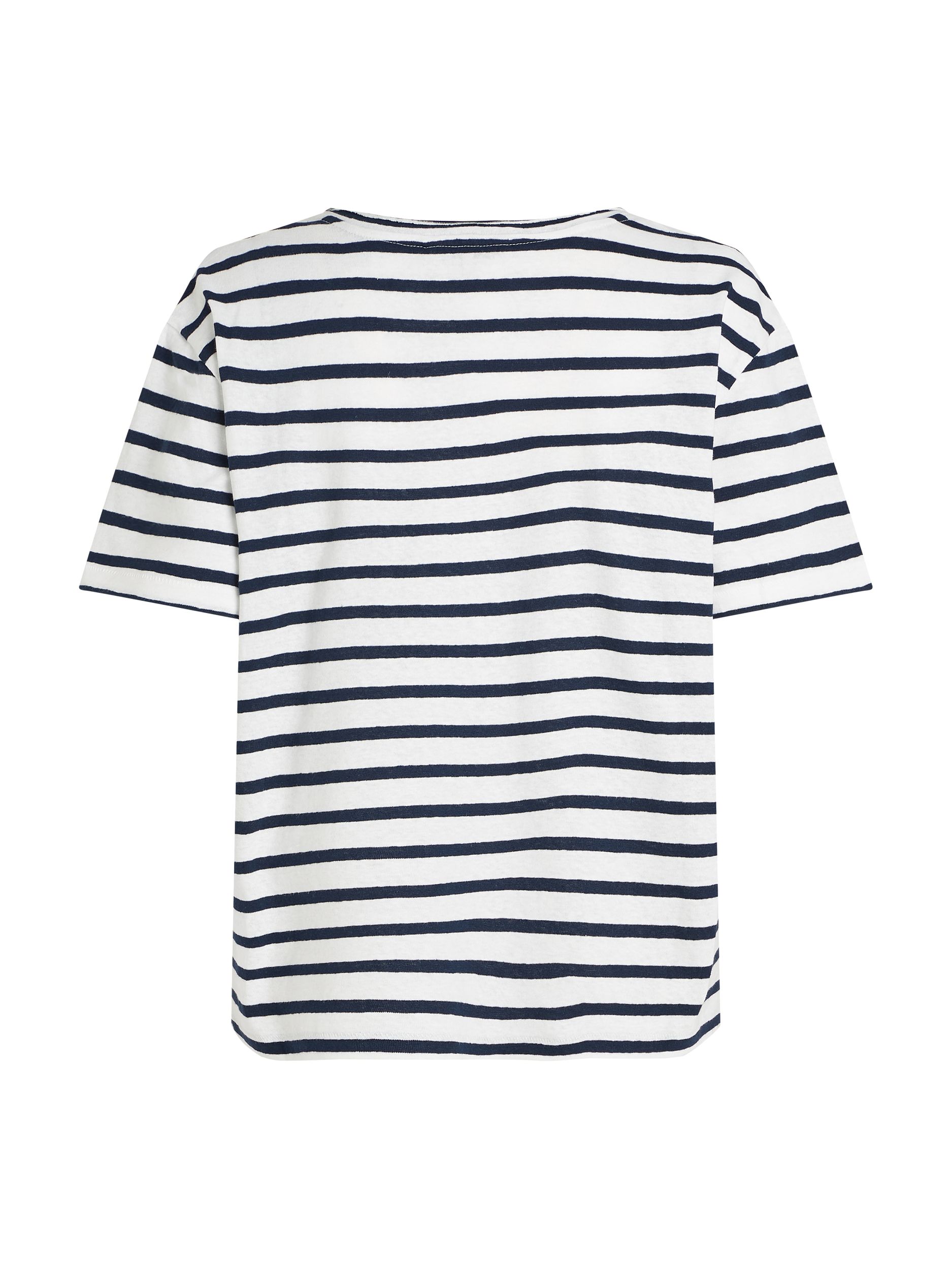 Tommy Hilfiger |  Tommy Hilfiger Shirt  | XXL | breton ecru/dark night navy stp
