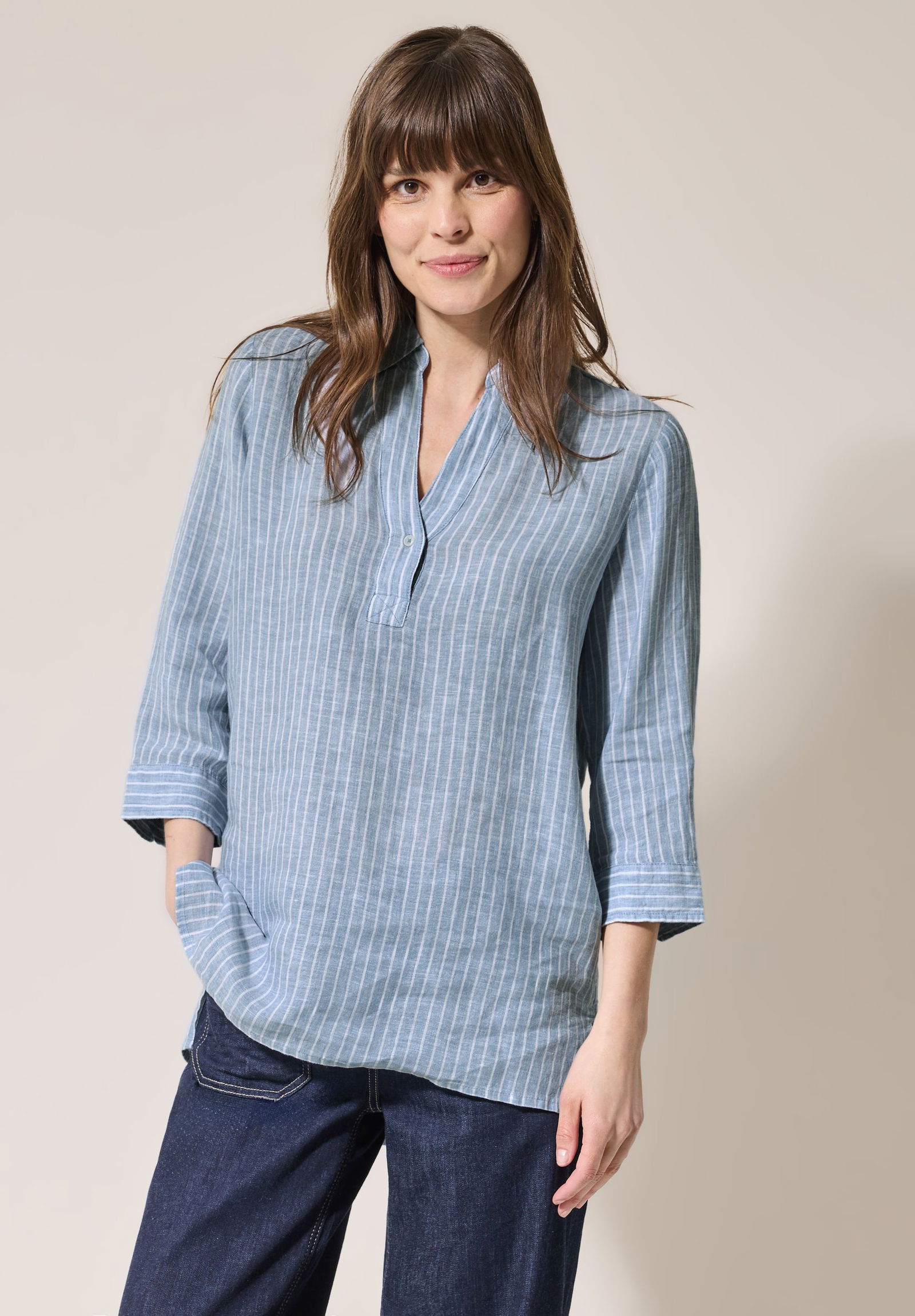 CECIL |  CECIL Bluse aus Leinen  | XL | 11231_26261