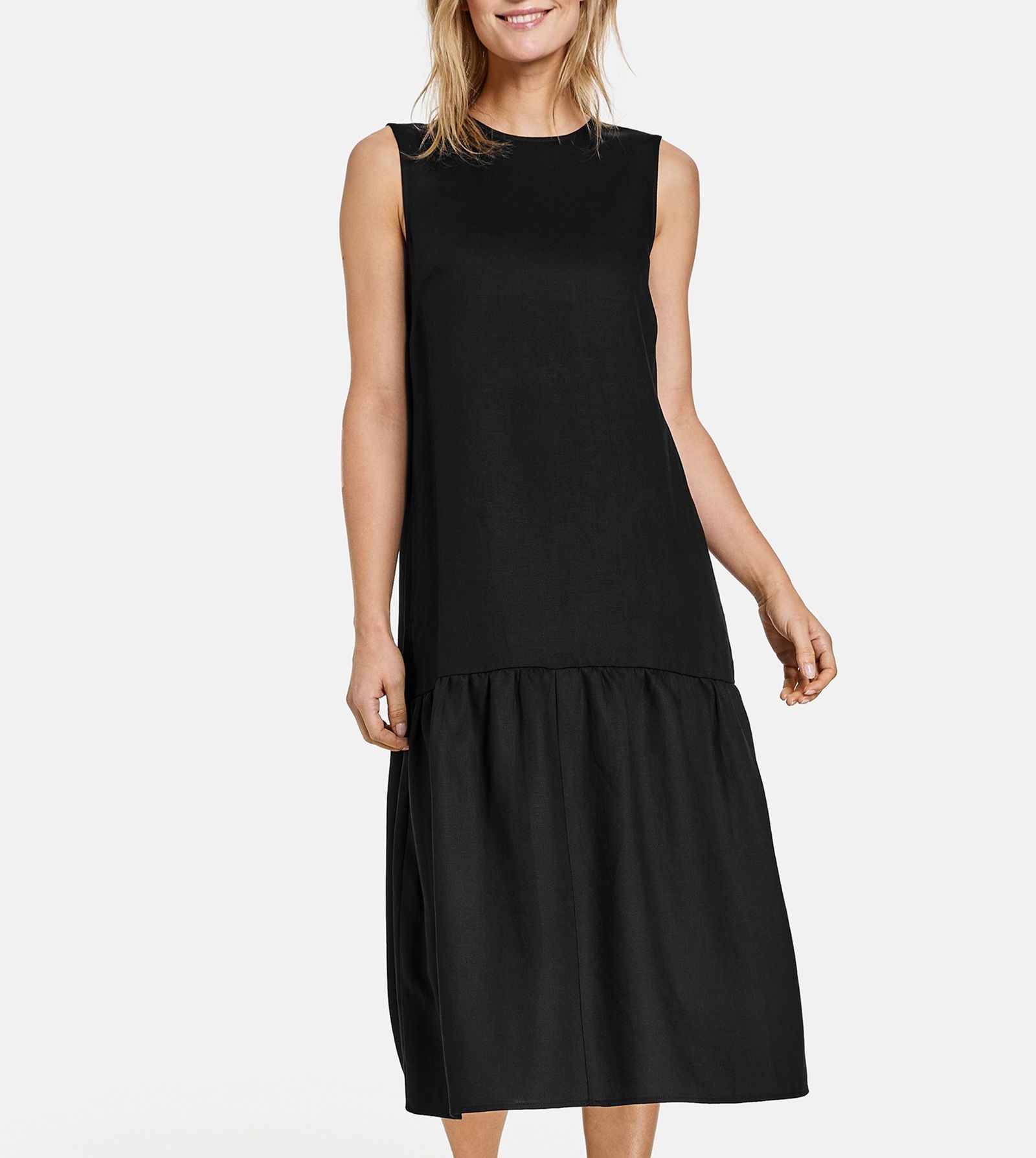 Ärmelloses Kleid aus Lyocell-Leinen-Mix