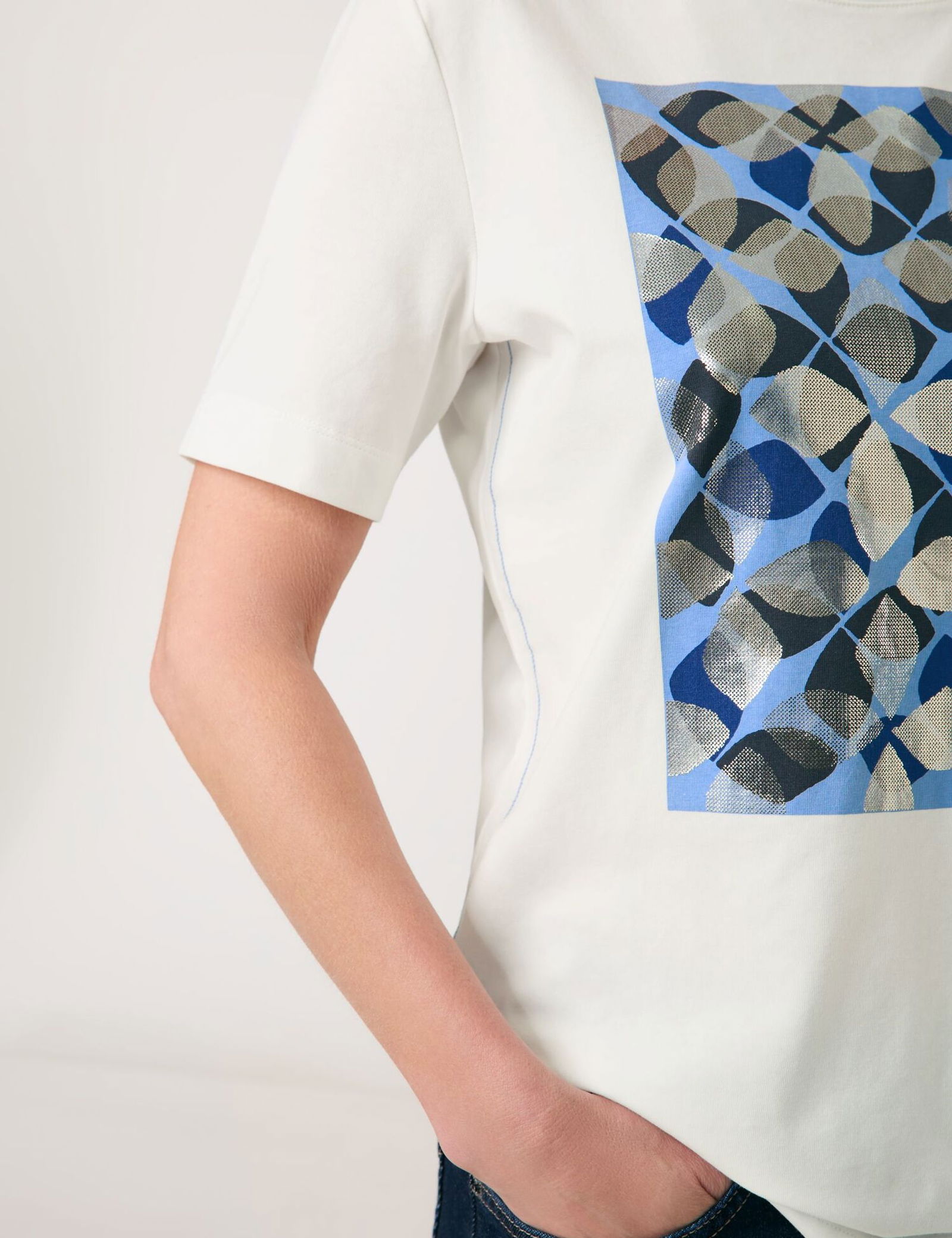 GERRY WEBER Collection | T-Shirt mit platziertem Frontprint | 38 | 1340_09007
