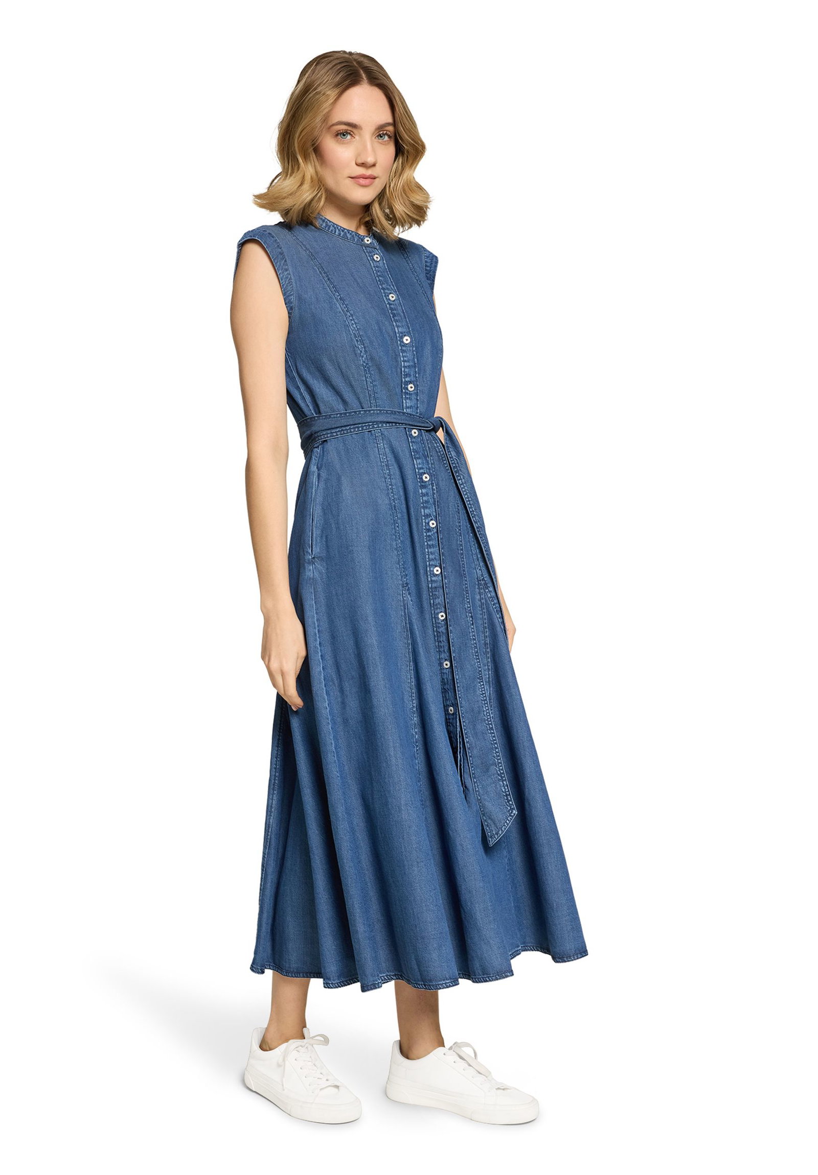 |  Kleid Kurz 1/2 Arm, Middle Blue Denim | 36 | blau
