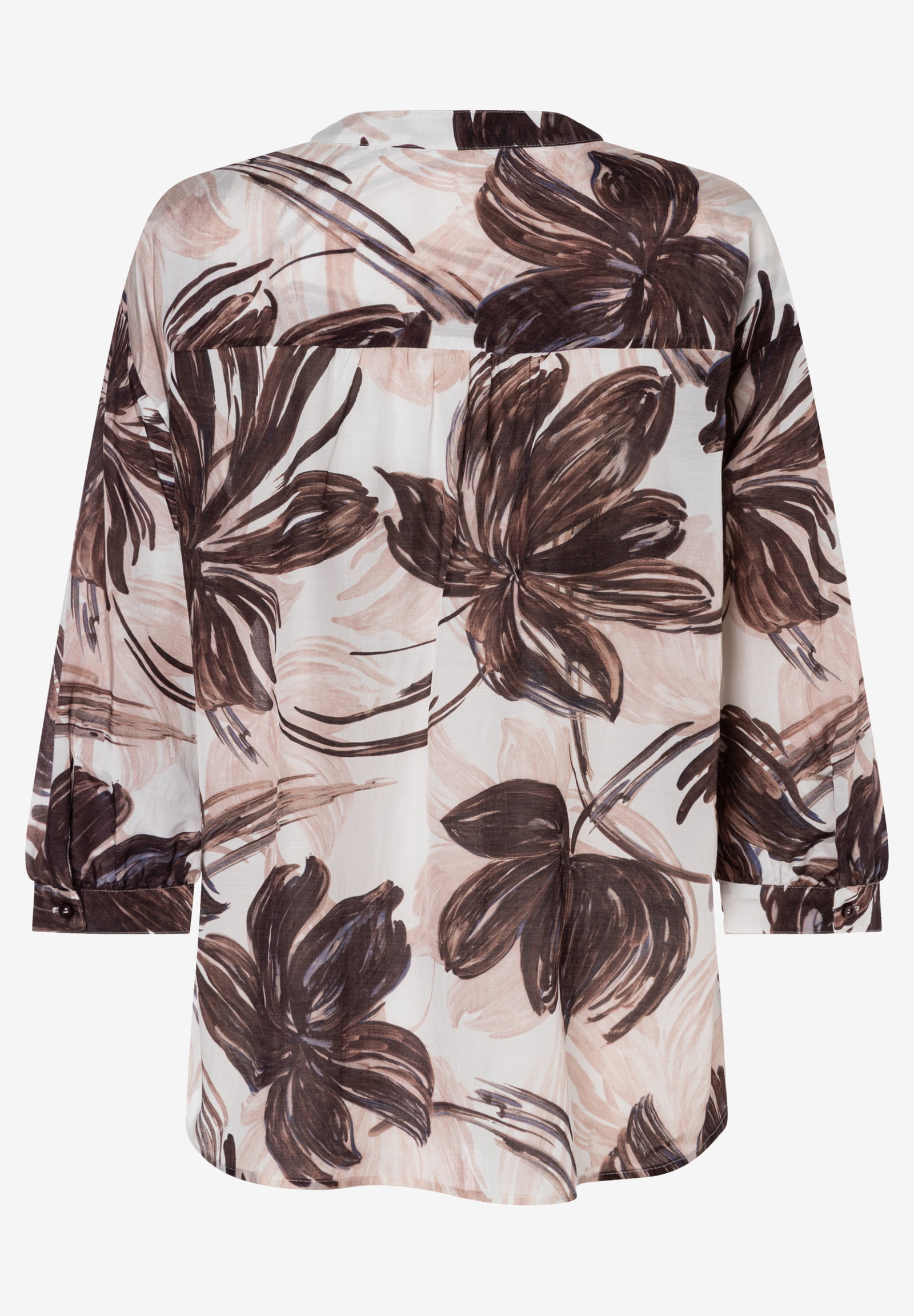 CO-Voile Print Blouse, brushstroke flower print #2