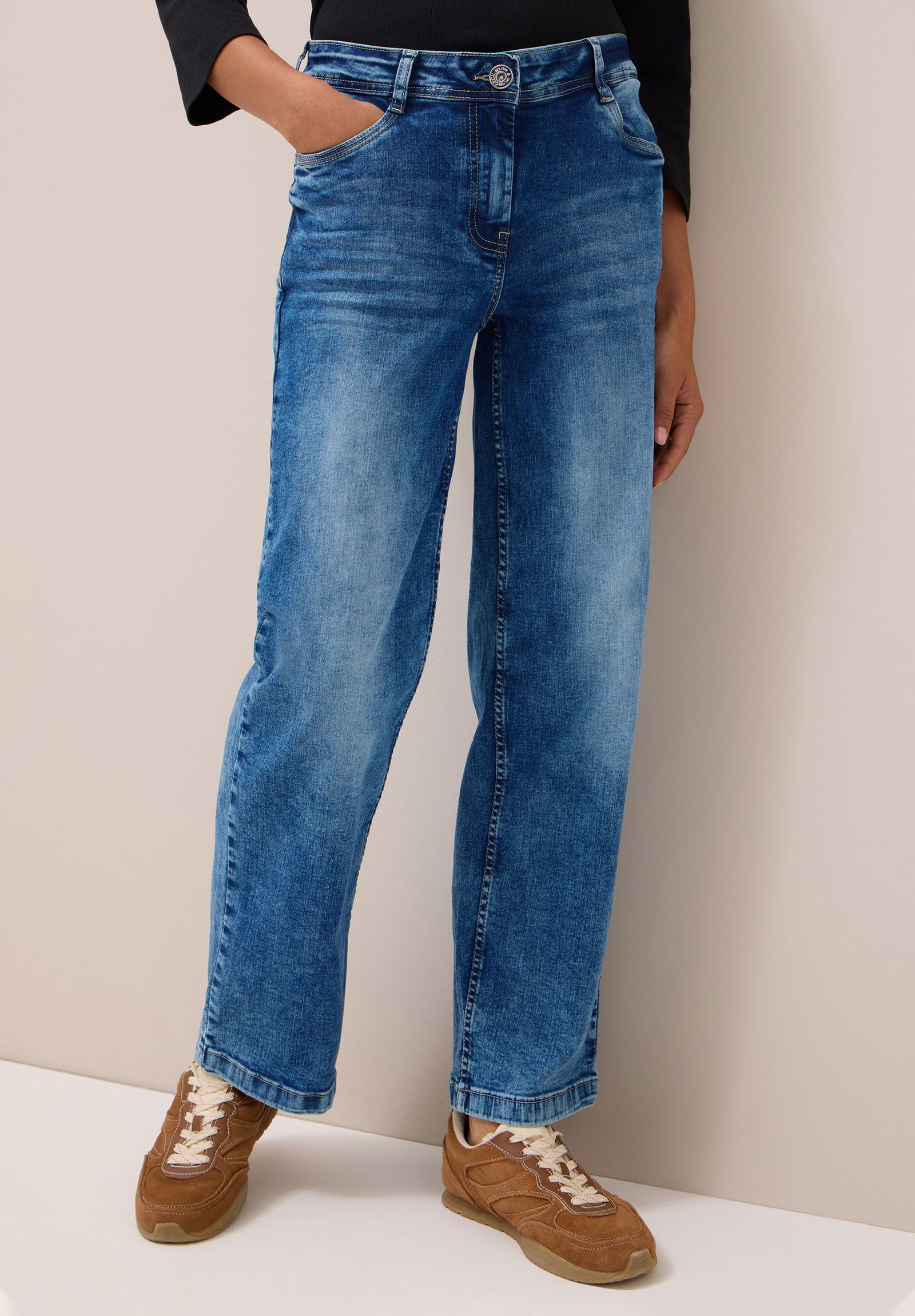 CECIL | CECIL Shirt | 30/30 | mid blue used wash
